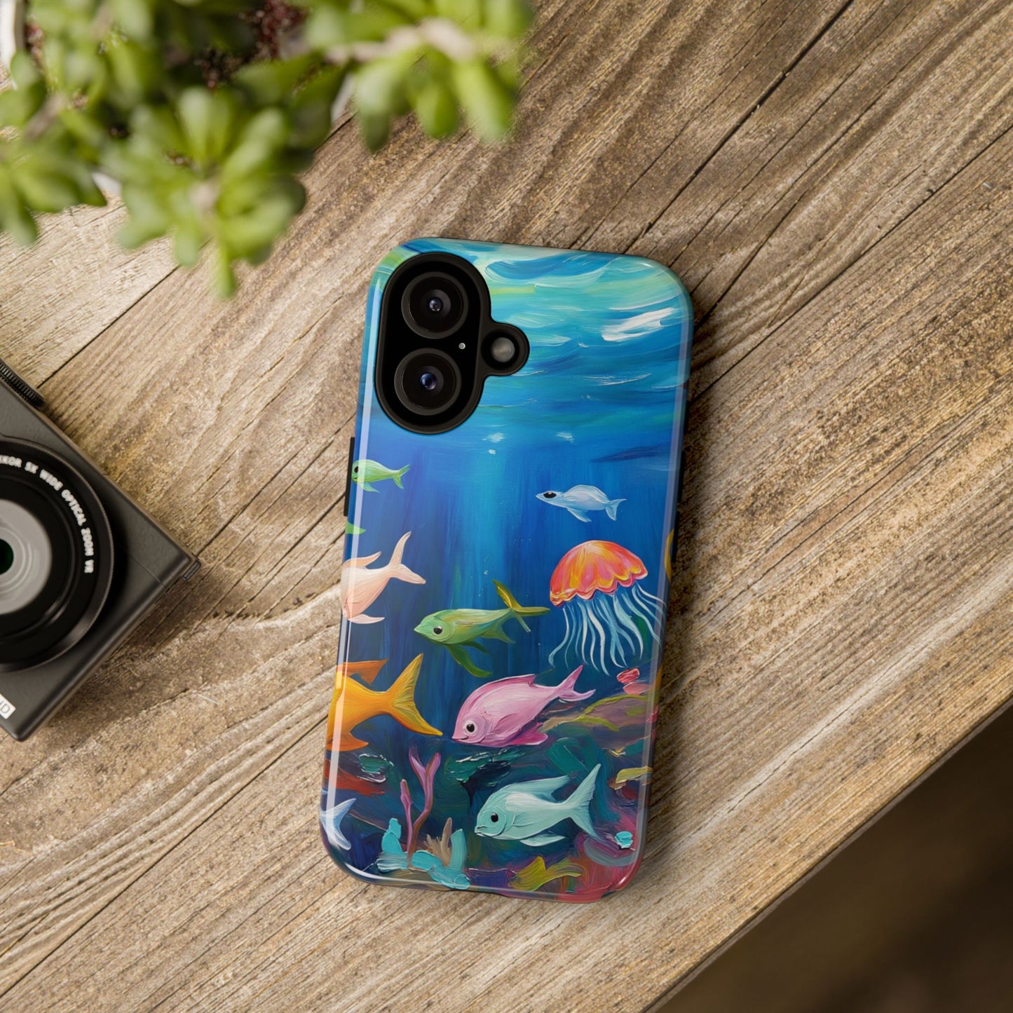 Vibrant Ocean-Inspired Phone Case, Waterproof Phone Cover, Unique Gift for Ocean Lovers, Coastal Decor, Nature-Inspired Accessory