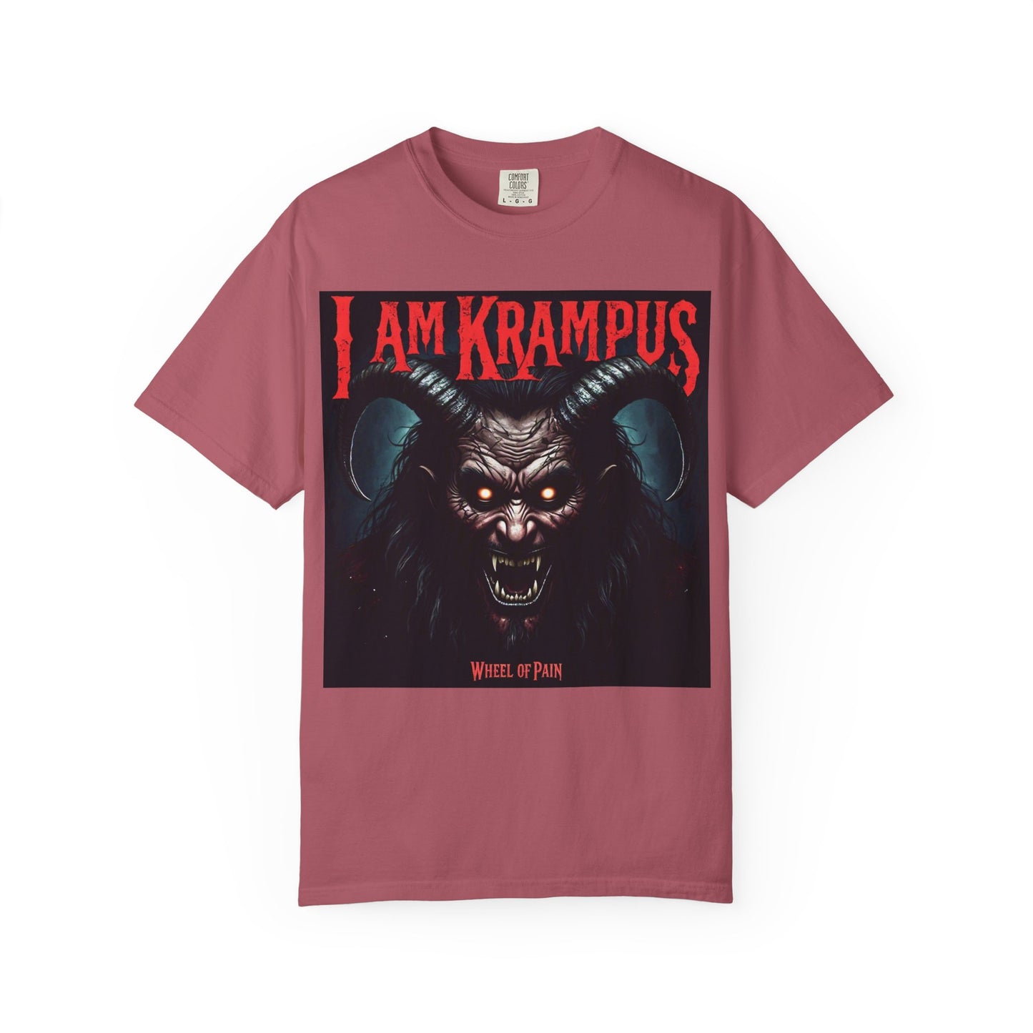 I Am Krampus Unisex Garment-Dyed T-Shirt | Spooky Graphic Tee for Christmas Horror Fans, Gifts, Party Wear, Festival Attire