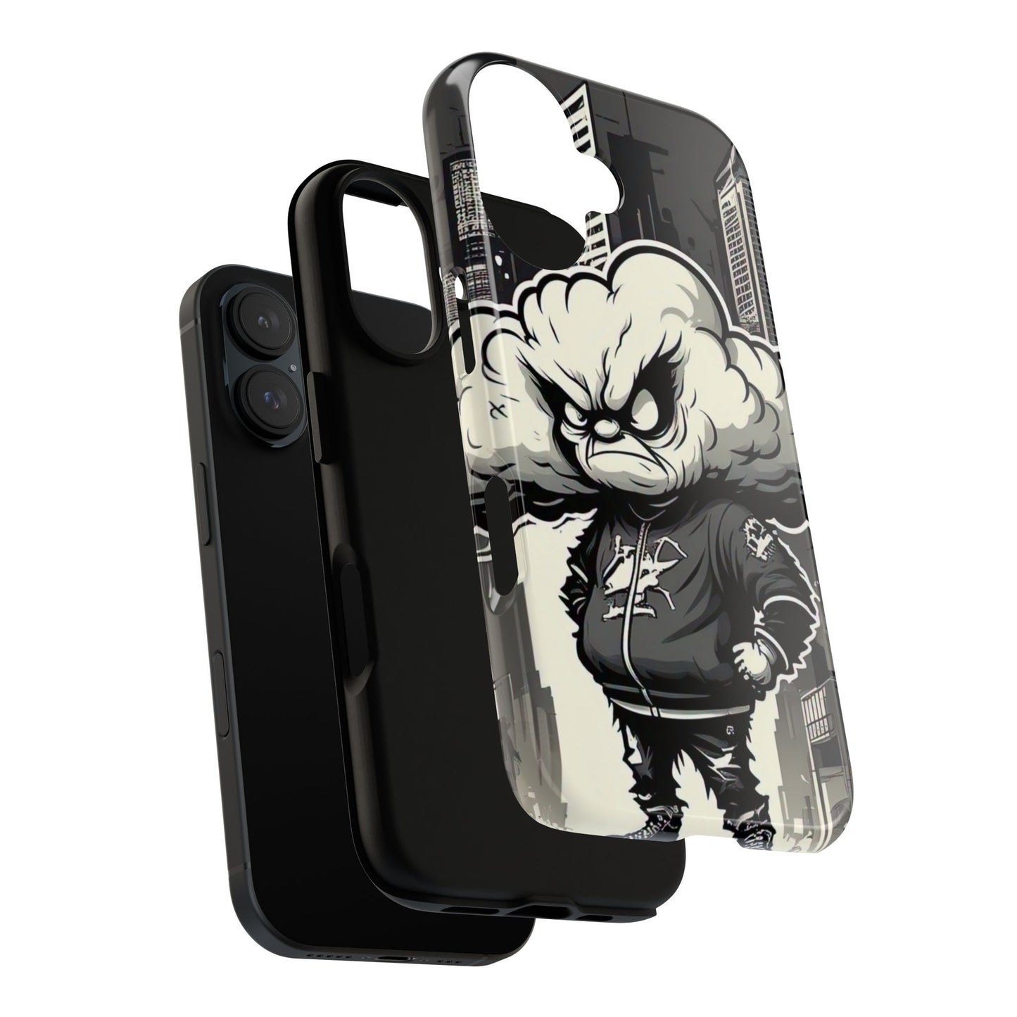 Rip You A New One Tough Cases: Urban Style Phone Case, Angry Cloud Unique Smartphone Protector, Edgy Gift for Him, Trendy Accessories for Tech Lovers, Cool Design Case