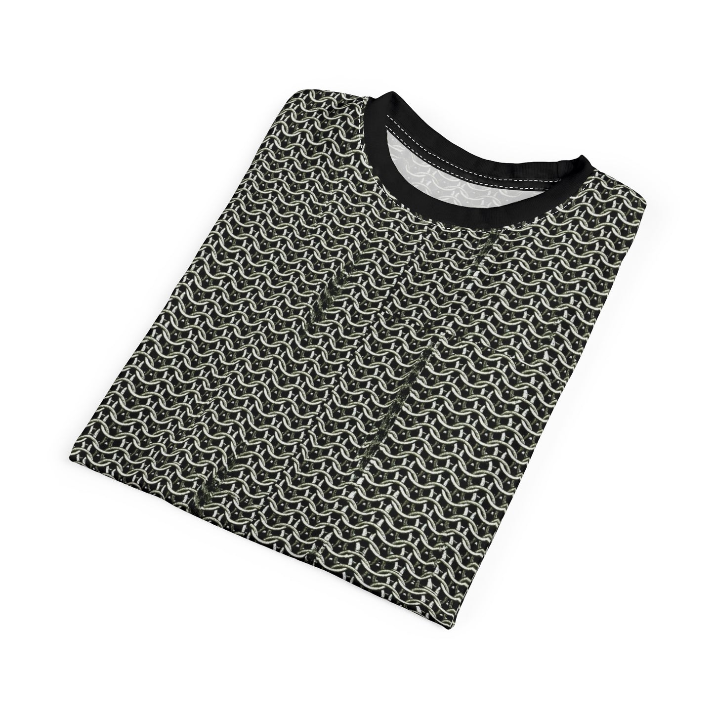 Chain Mail Style Unisex Cut & Sew Tee | Trendy Casual Wear, Unique Graphic Tee, Gift for Him/Her, Everyday Comfort, Perfect for Festivals