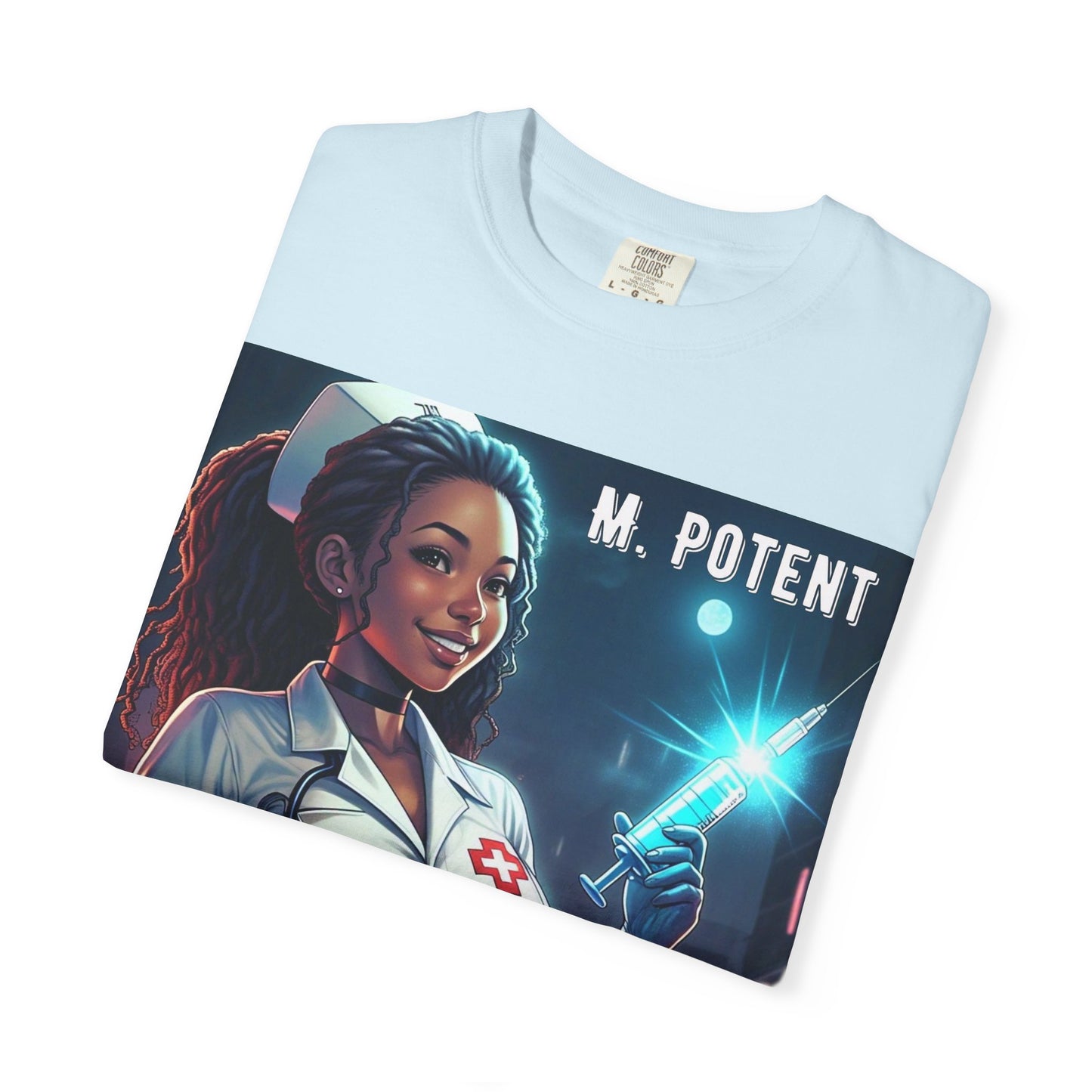 M. Potent's 'A Vaccine Against Evil', Medicine-Themed Unisex T-Shirt, Positive Vibes, Great for Nurses, Vaccination Awareness, Gift for Healthcare Workers