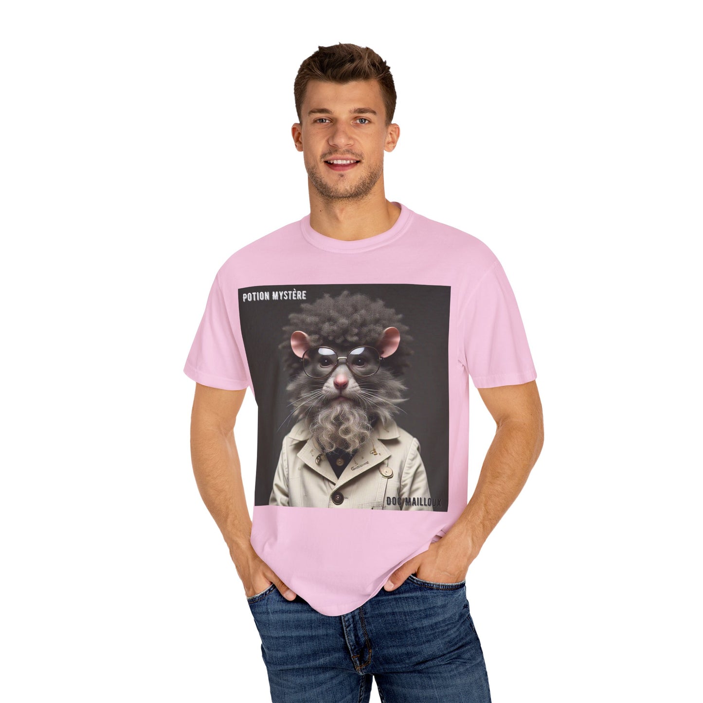 Doc Mailloux by Potion Mystère, Rat Graphic T-Shirt, Unisex Funny Tee, Gift for Animal Lovers, Unique Vintage Style Clothing, Statement Tee for Parties