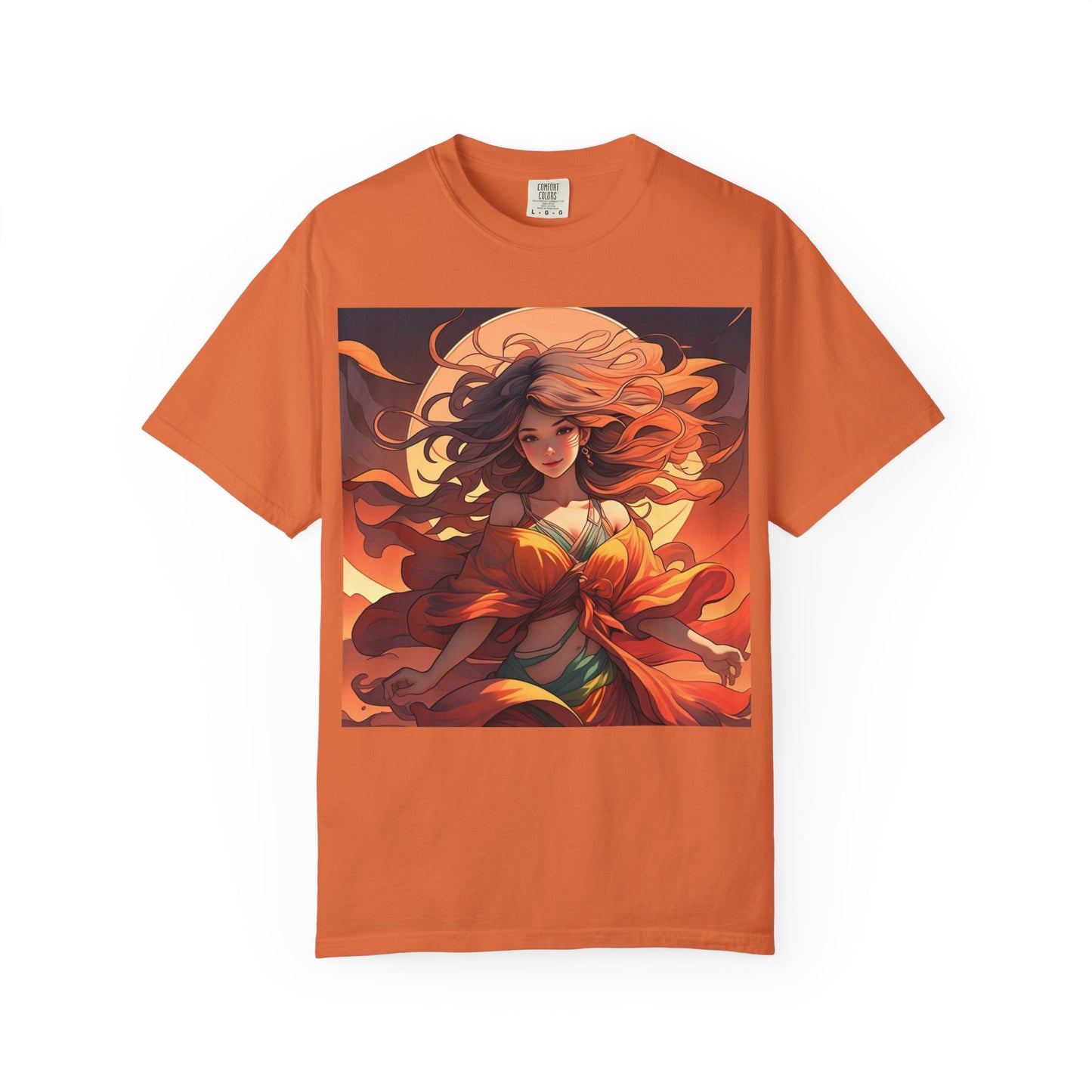 Mystical Autumn Goddess T-shirt, Enchanted Graphic Tee, Boho Style Apparel, Art Inspired Top, Unique Gift for Her, Festival Fashion