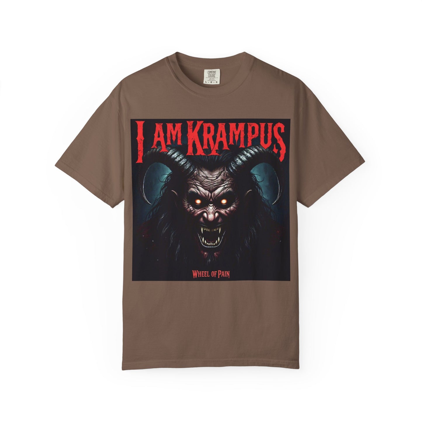 I Am Krampus Unisex Garment-Dyed T-Shirt | Spooky Graphic Tee for Christmas Horror Fans, Gifts, Party Wear, Festival Attire