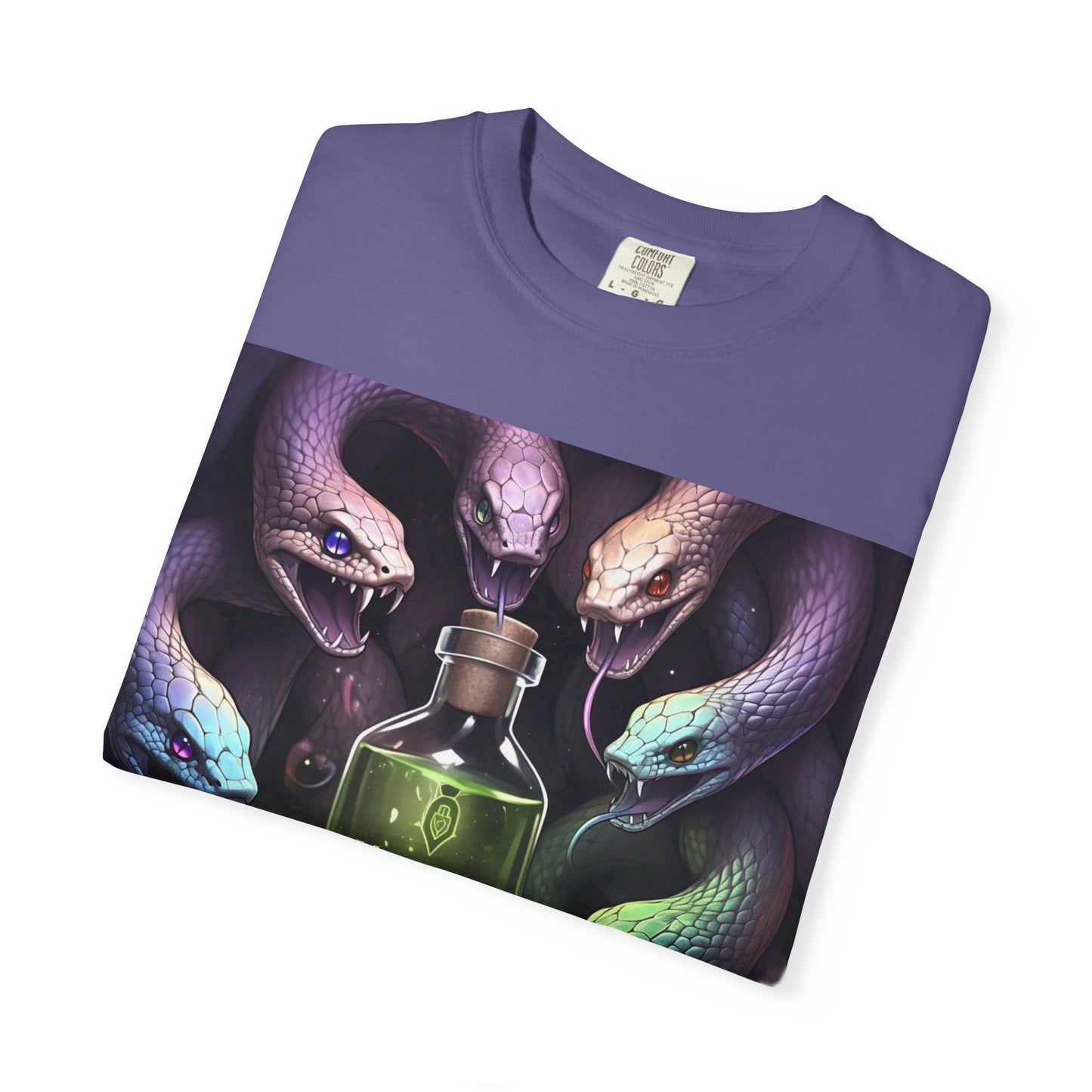'Poking Sticks At Snakes' by Mystery Potion, Unisex T-shirt | Snakes Design | Perfect for Halloween, Gifts, Cozy Wear, Unique Apparel, Vintage Vibe