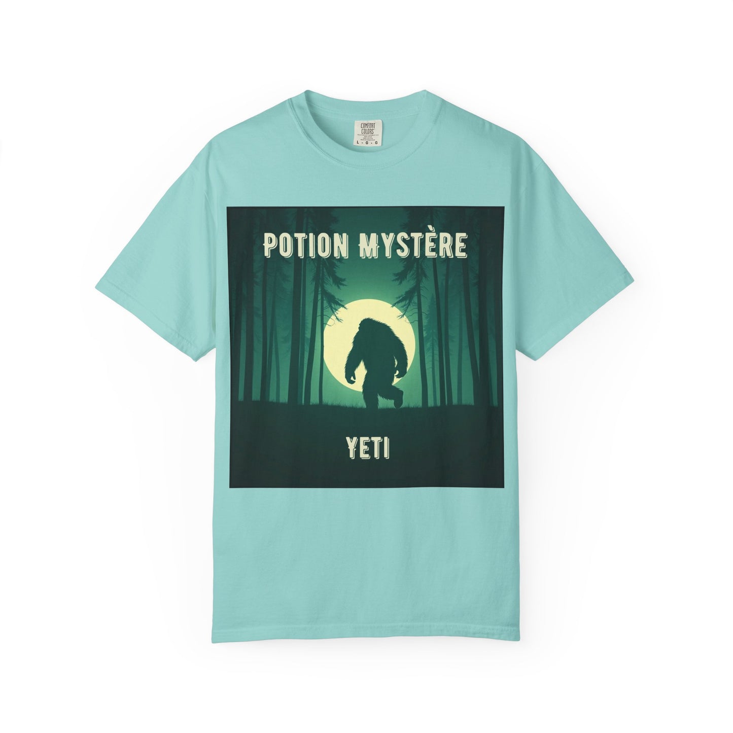 'Yeti' par Potion Mystère, Mysterious Yeti T-Shirt, Unisex Graphic Tee, Adventure Apparel, Gift for Explorers, Nature-Inspired Clothing for Sasquatch Lovers