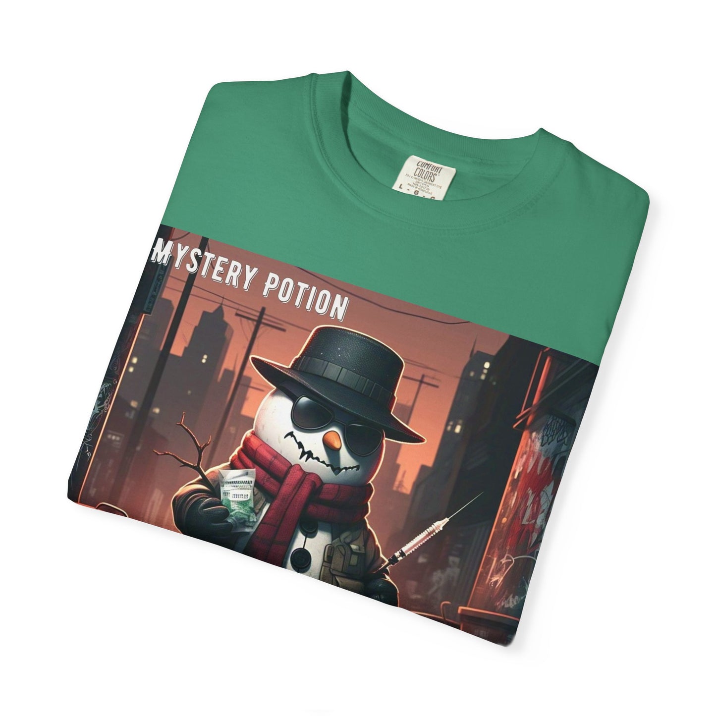 Frosty The Snowman by Mystery Potion, Parody T-Shirt | Unisex Holiday Tee, Winter Decoration, Gift for Christmas, Cozy Casual Style, Fun Snowman Design