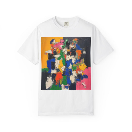 Vibrant Abstract Art Unisex T-Shirt, Colorful Graphic Tee, Casual Wear, Trendy Gift for Art Lovers, Perfect for Summer Festivals