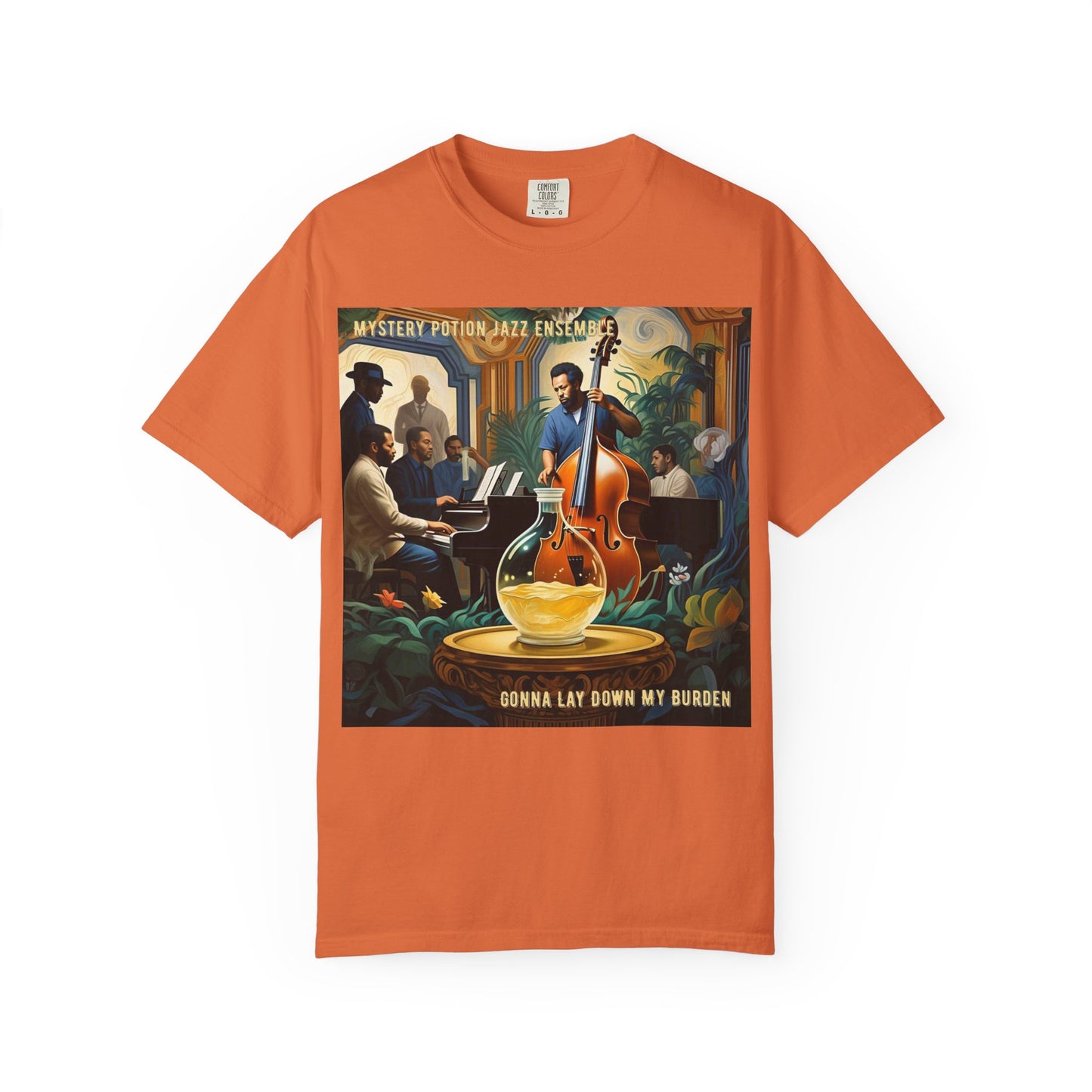 Mystery Potion Jazz Ensemble T-shirt | Unisex Music Lover Tee, Gift for Jazz Fans, Vintage Style Shirt, Casual Wear, Unique Music Apparel
