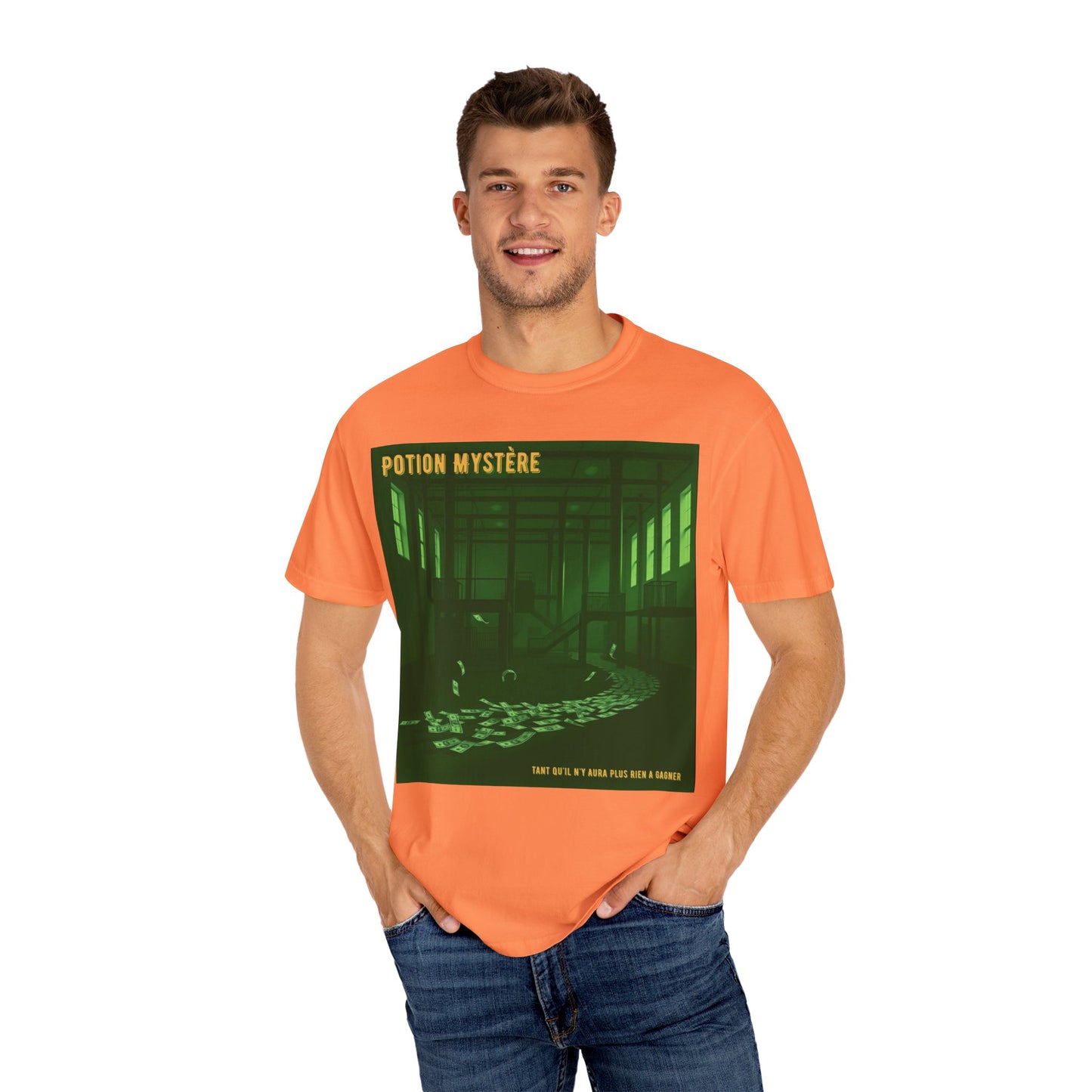 'Tant Qu'il N'Y Aura Plus Rien À Gagner' par Potion Mystère, Money Trail Unisex T-Shirt, Vintage Graphic Tee, Gift for Industrial Music Lovers, Casual Wear, Unique Graphic Shirt
