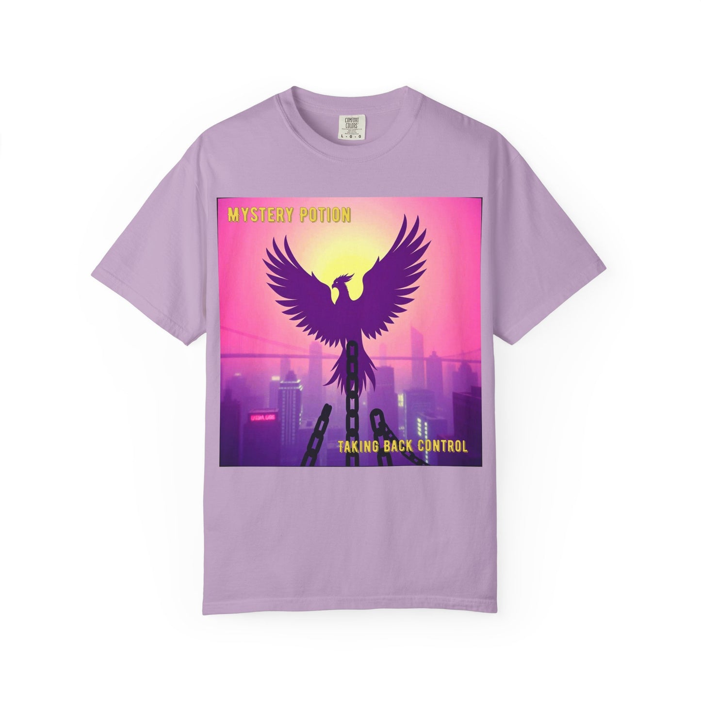 'Taking Back Control' by Mystery Potion, Phoenix Rising, Breaking Chains Unisex T-Shirt - Taking Back Control, Graphic Tee for Casual Wear, Perfect for Festivals, Gifts, and Everyday Style