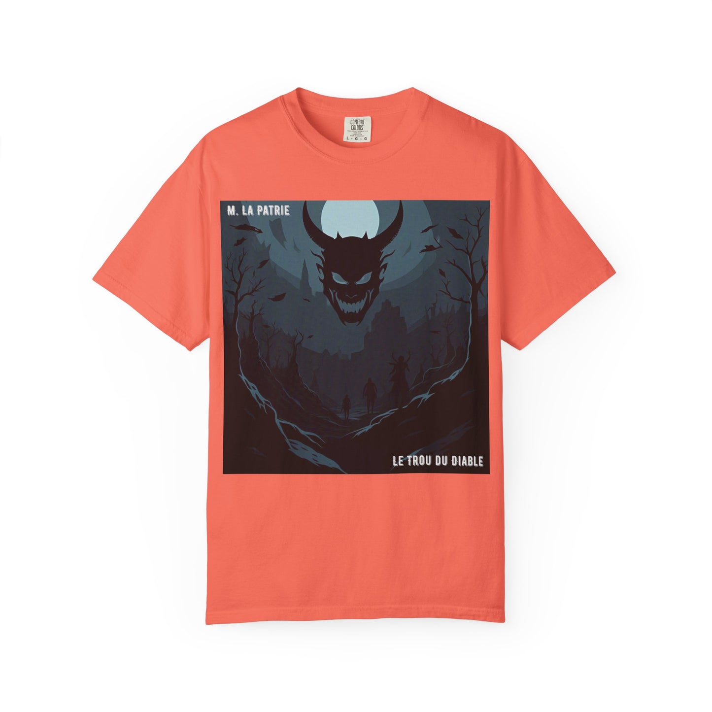 Mysterious Graphic Tee, Unisex Garment-Dyed T-Shirt, Dark Fantasy Shirt, Gift for Adventurers, Halloween Apparel, Unique Artwear
