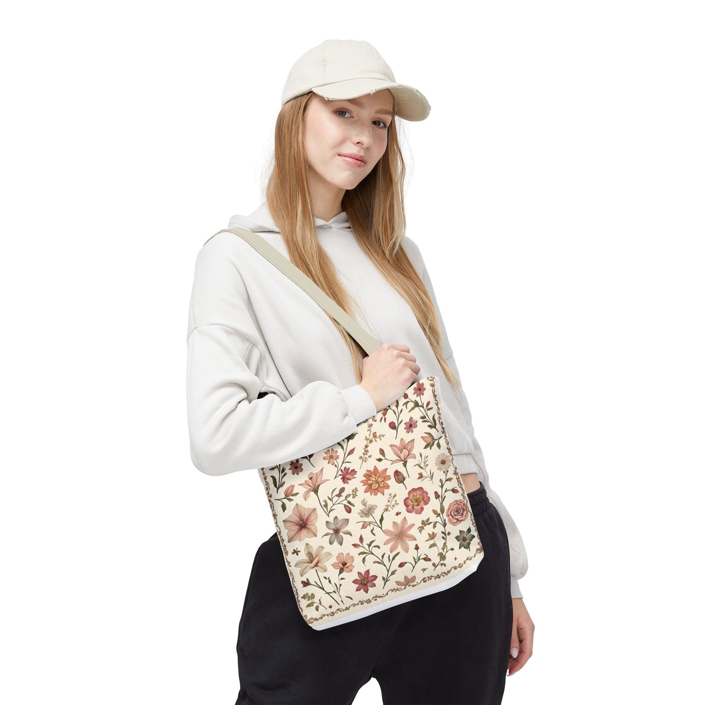 Floral Print Tote Bag - Stylish Everyday Carry, Eco-Friendly Shopping, Gift for Her, Beach Bag, Floral Tote