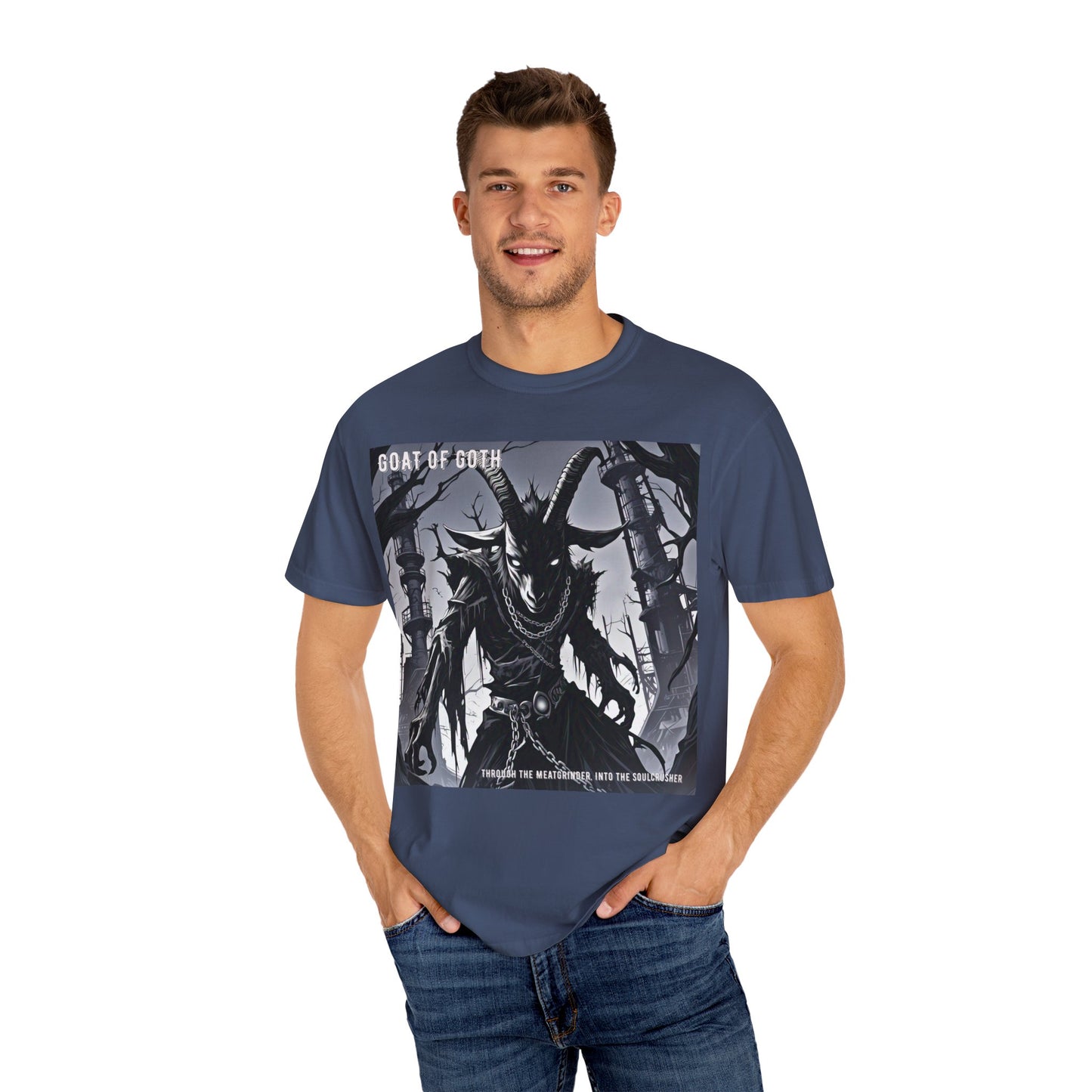 Gothic Graphic T-Shirt, Goat of Goth Tee, Unisex Casual Wear, Alternative Streetwear, Edgy Apparel for Fans, Perfect Gift for Halloween