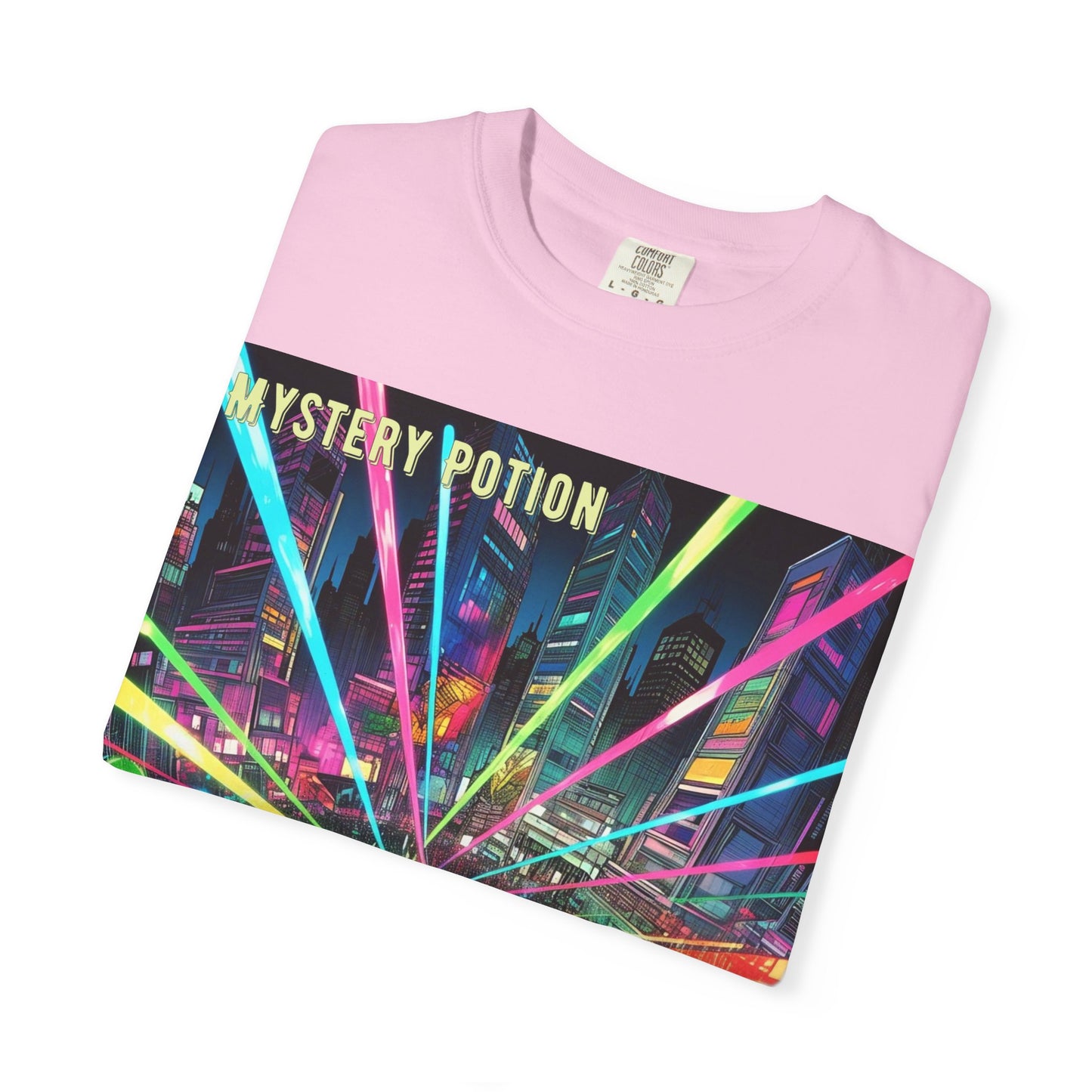 Mystery Potion Laser Light Show Tee, Unisex Graphic T-Shirt, Festival Wear, Concert Shirt, Party Outfit, Colorful Apparel