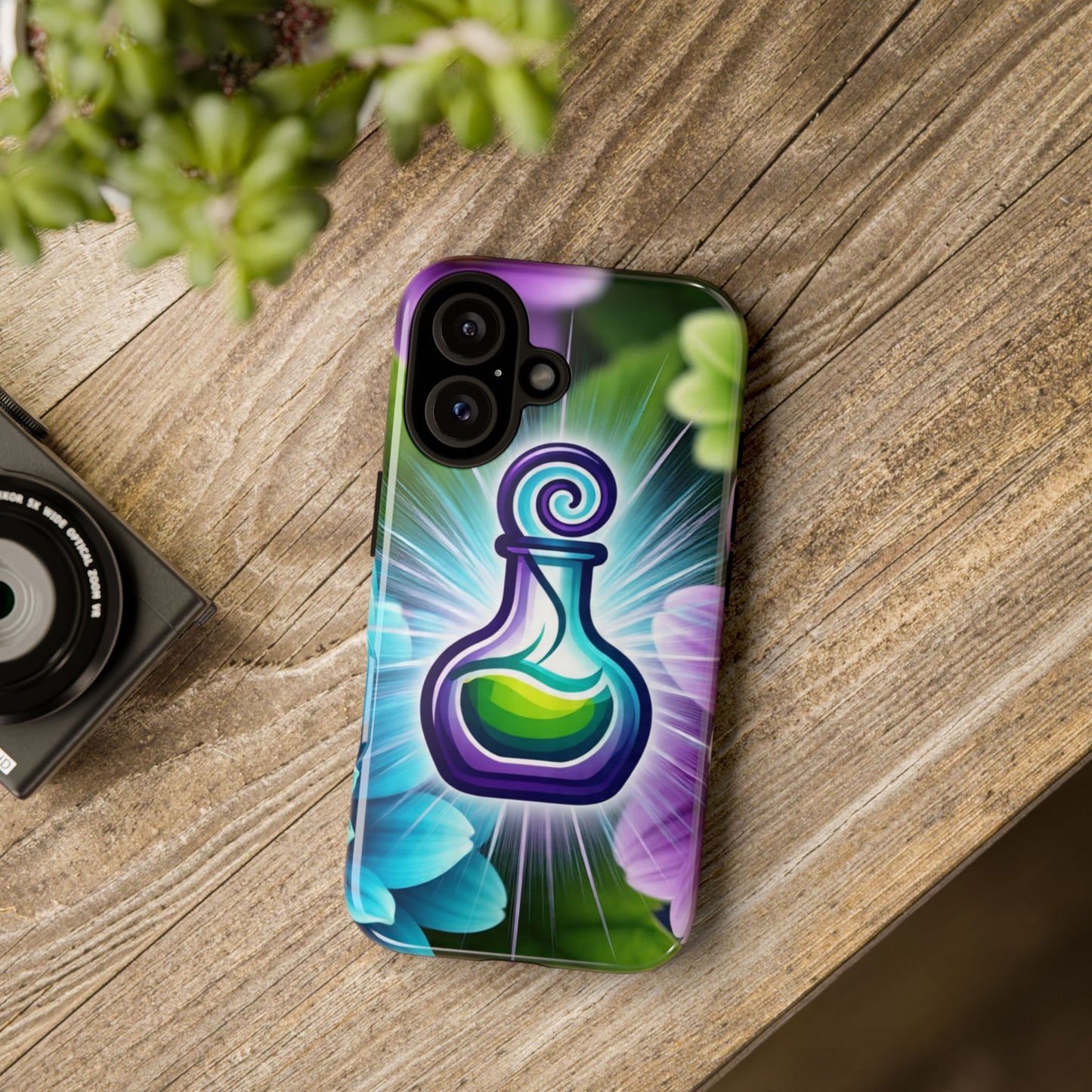 Vibrant Potion Phone Case, Tough Cases for Gamers, Colorful Cell Phone Cover, Unique Gift for Friends, Magical Phone Accessories