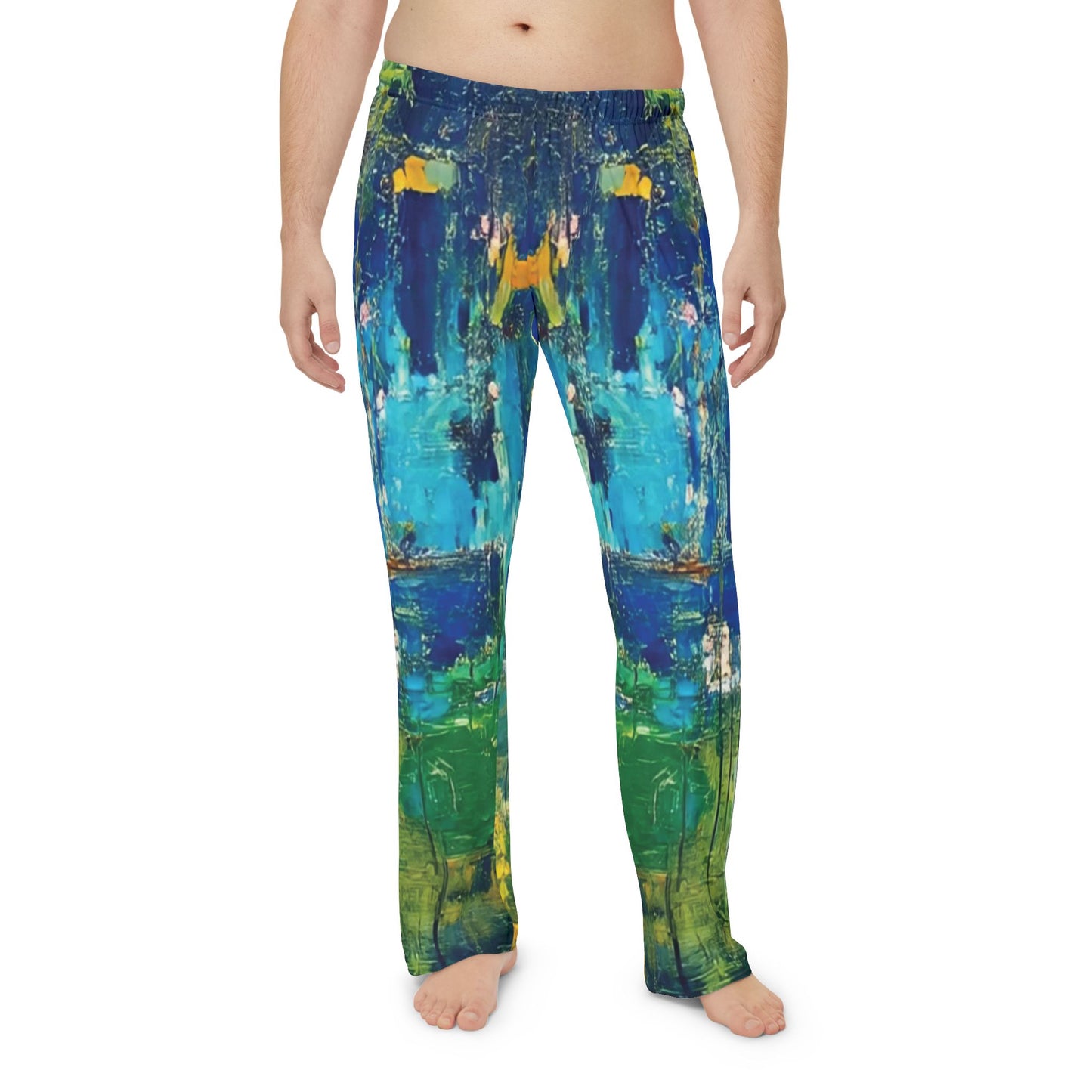 Vibrant Men's Pajama Pants, Abstract Art, Artistic Lounge Pants, Cozy Sleepwear, Unique Gift, Relaxing Nightwear