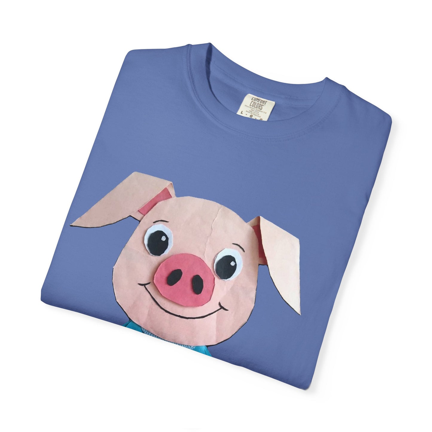 Cute Pig Character T-Shirt, Animal Lover Gift, Funny Graphic Tee, Casual Wear, Farm Themed Shirt