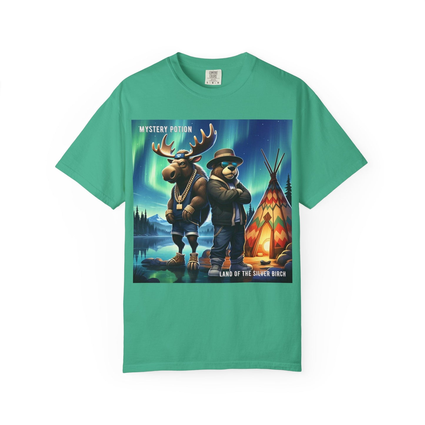 'Land Of The Silver Birch' by Mystery Potion,  Unisex Garment-Dyed T-shirt