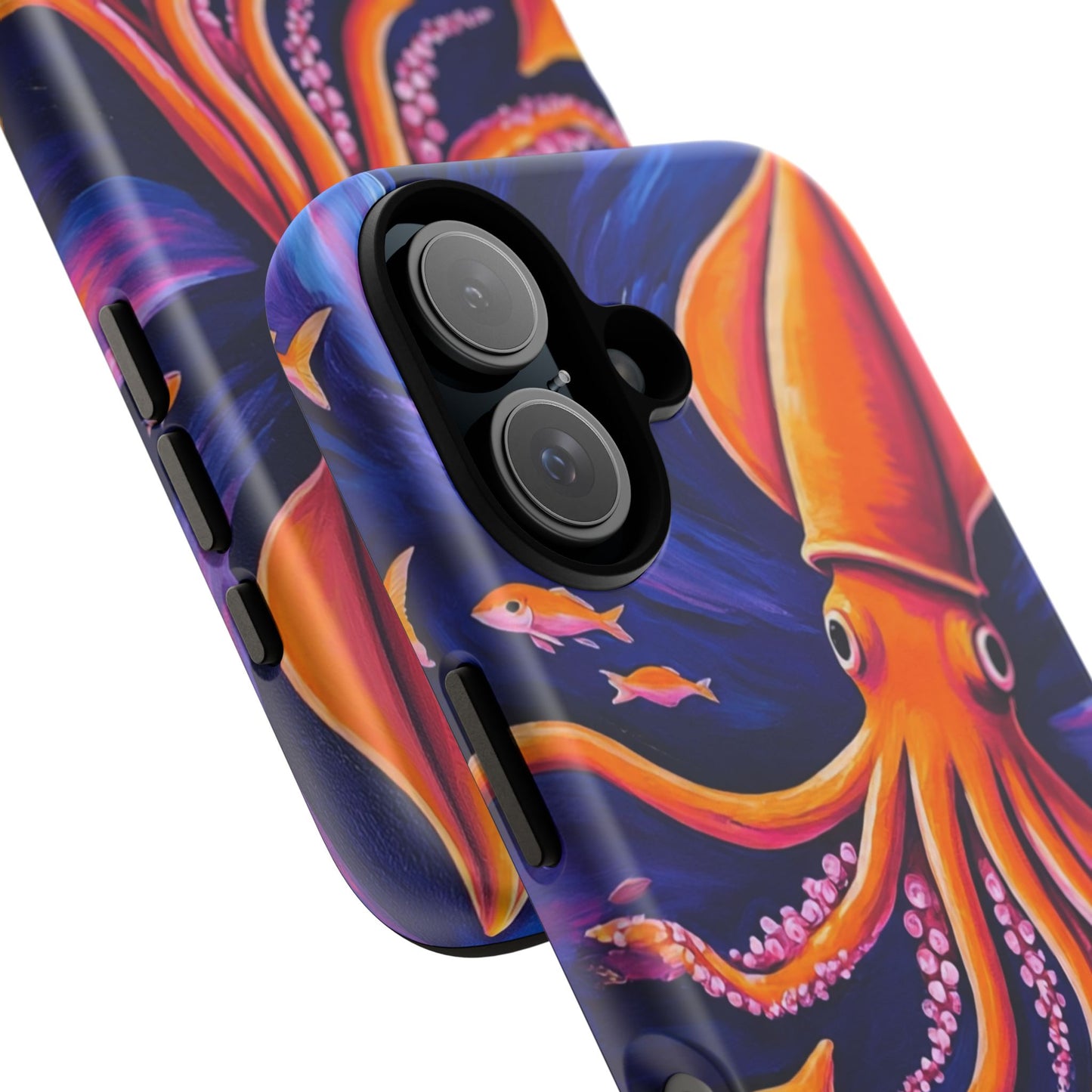 Vibrant Squid Octopus Phone Case, Tough Cases with Marine Life Design, Unique Gift for Ocean Lovers, Art-Inspired Accessory, Perfect for Birthdays