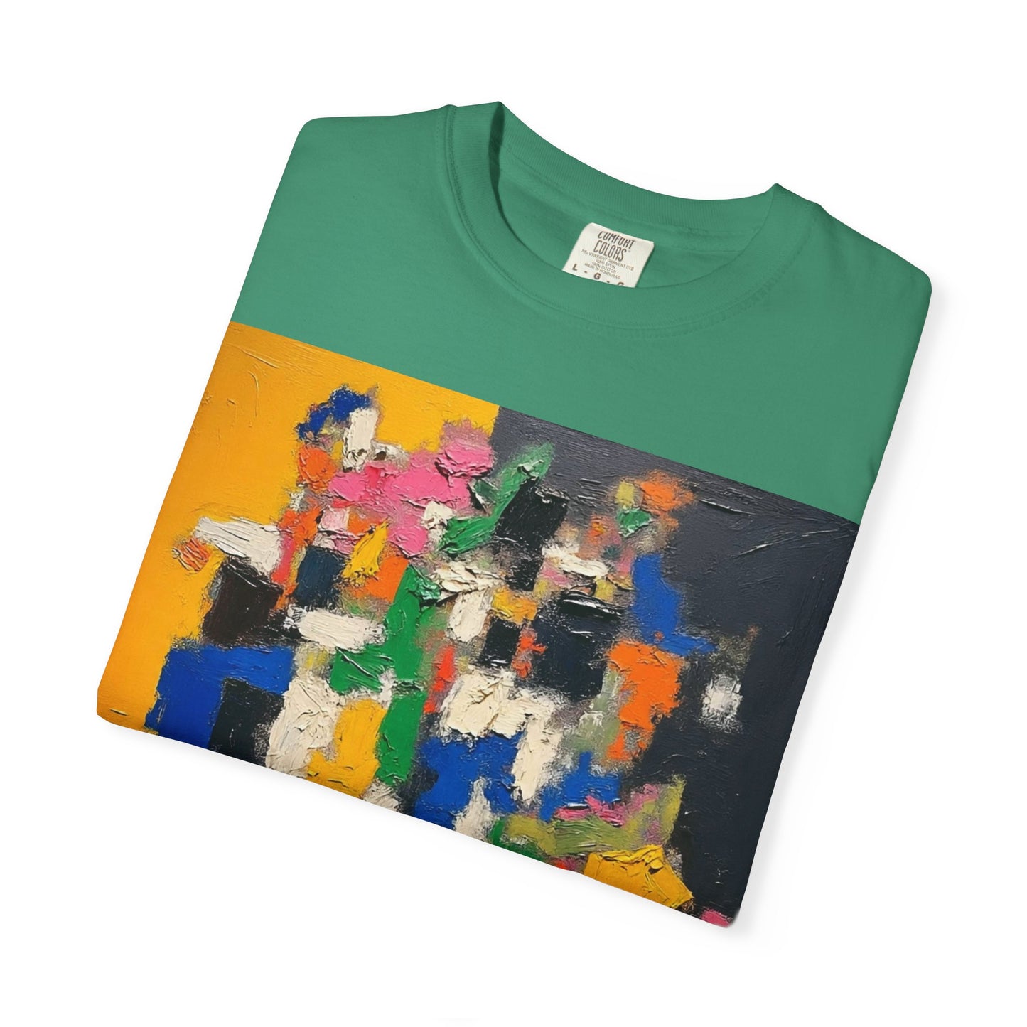 Vibrant Abstract Art Unisex T-Shirt, Colorful Graphic Tee, Casual Wear, Trendy Gift for Art Lovers, Perfect for Summer Festivals