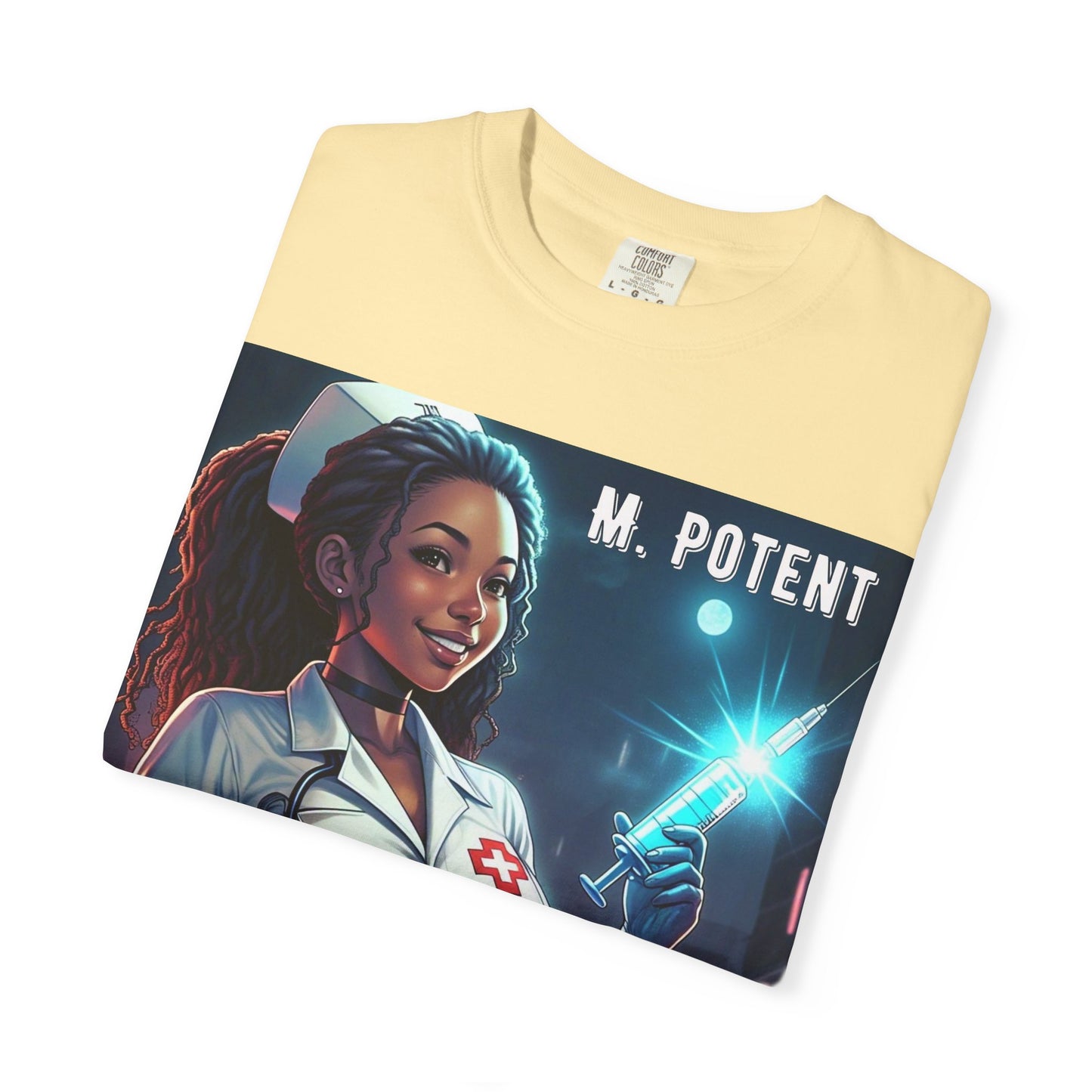 M. Potent's 'A Vaccine Against Evil', Medicine-Themed Unisex T-Shirt, Positive Vibes, Great for Nurses, Vaccination Awareness, Gift for Healthcare Workers
