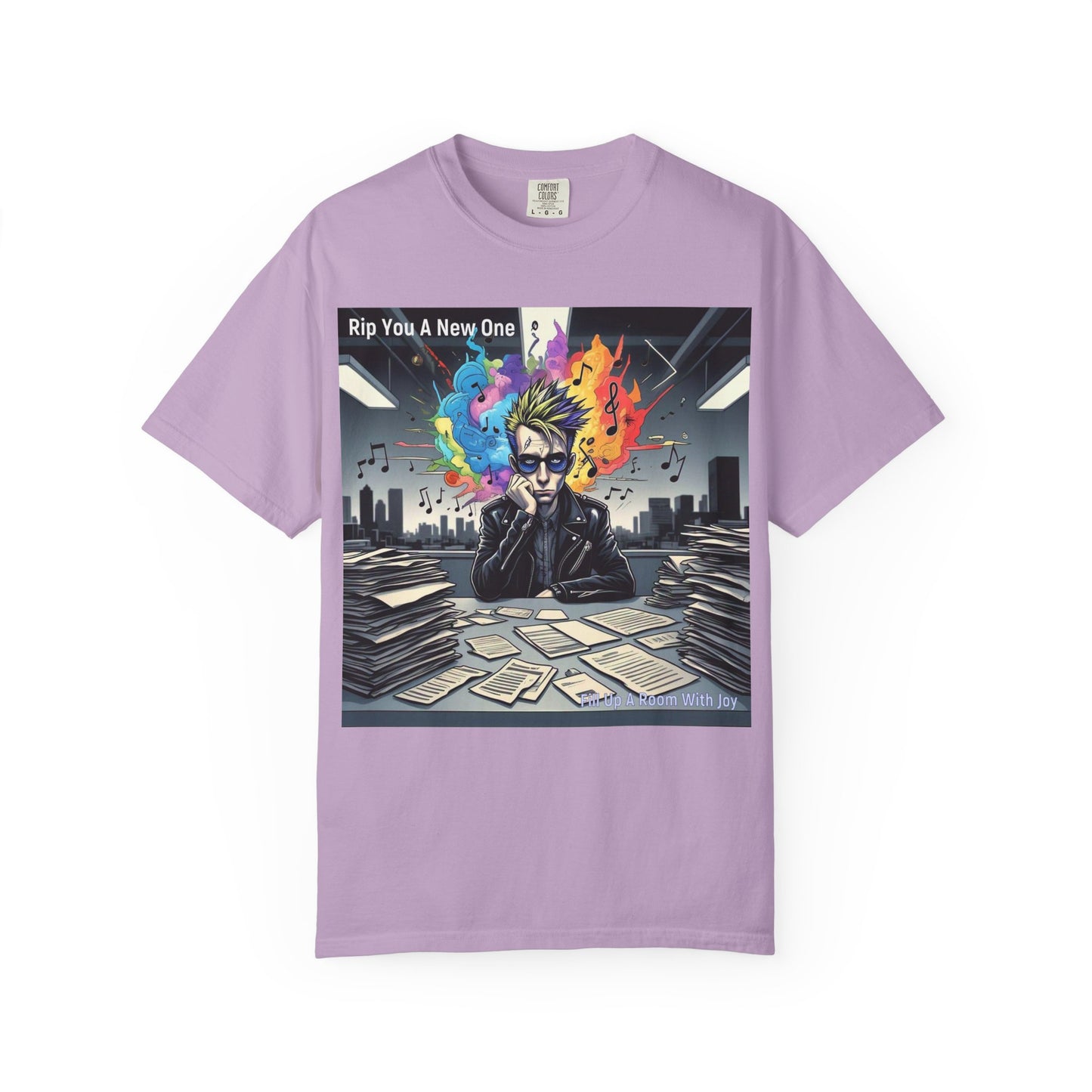Colorful Creative T-Shirt - Rip You A New One Graphic Tee, Unisex Design for Artists, Music Lovers, Gift for Holidays, Casual Wear