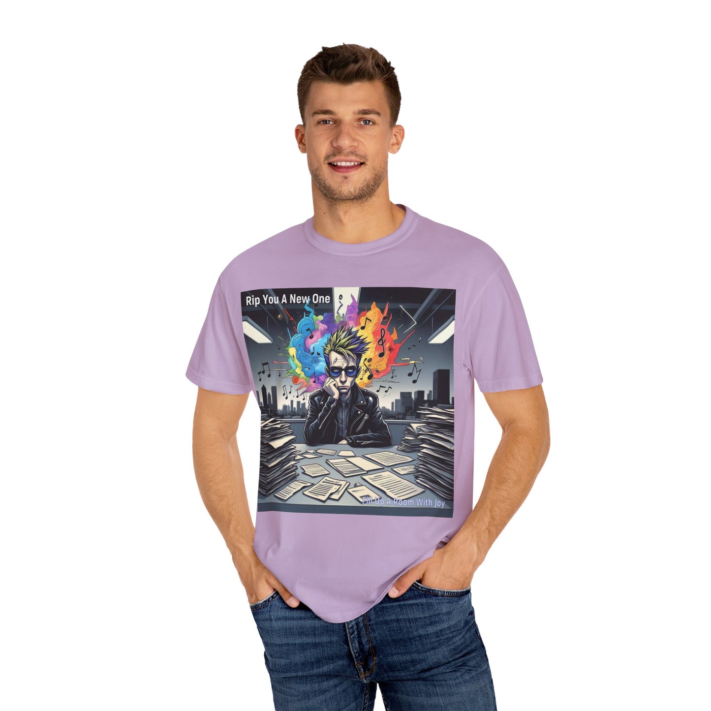 Colorful Creative T-Shirt - Rip You A New One Graphic Tee, Unisex Design for Artists, Music Lovers, Gift for Holidays, Casual Wear