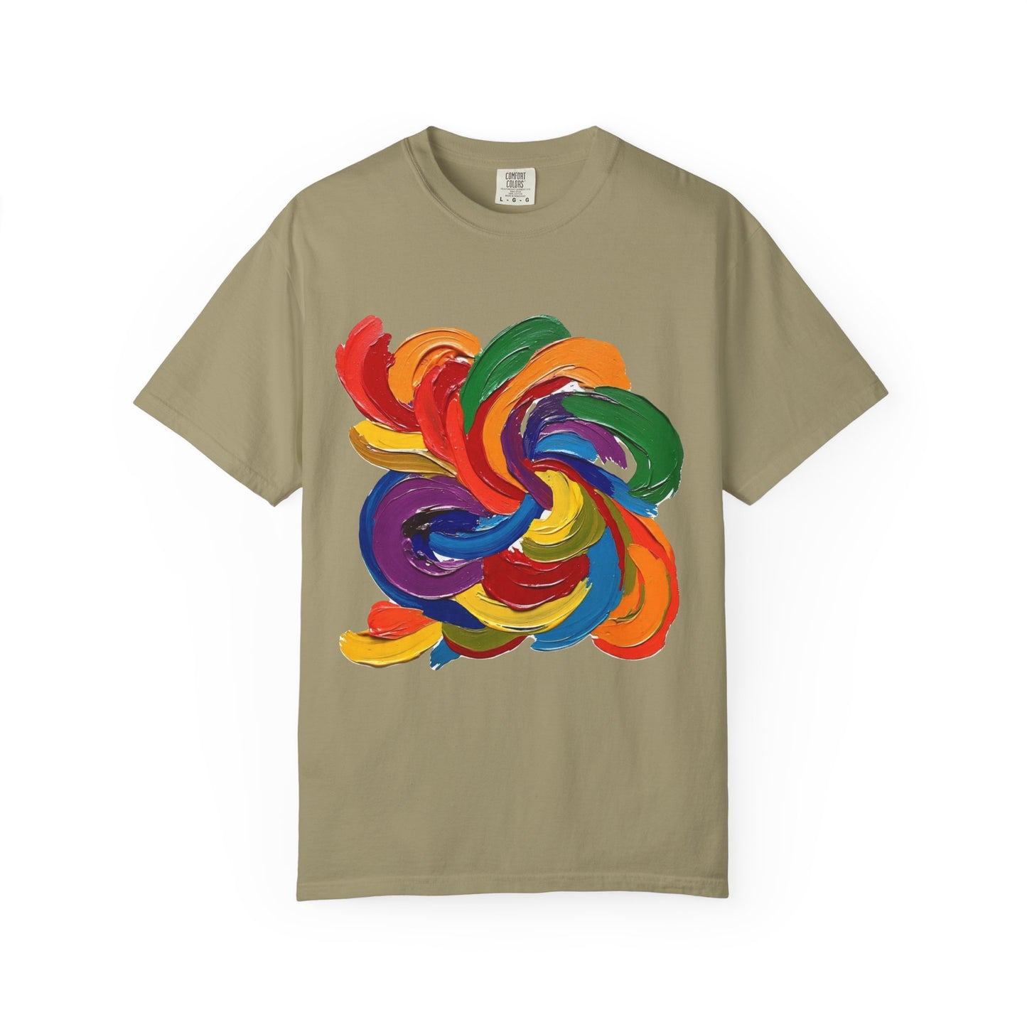 Colorful Swirl Unisex T-Shirt, Vibrant Art Tee, Casual Wear, Gift for Artists, Statement Shirt, Summer Outfit