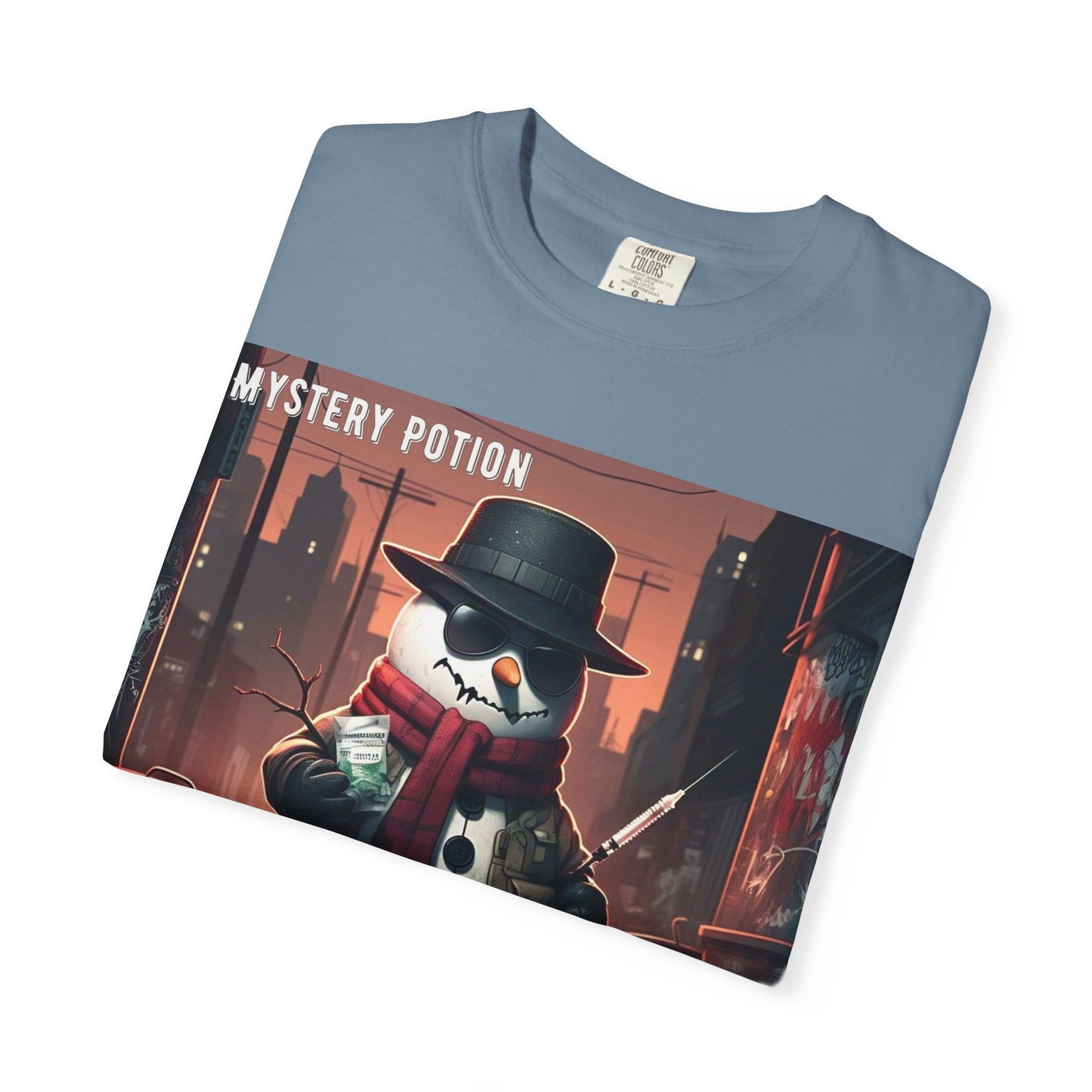 Frosty The Snowman by Mystery Potion, Parody T-Shirt | Unisex Holiday Tee, Winter Decoration, Gift for Christmas, Cozy Casual Style, Fun Snowman Design