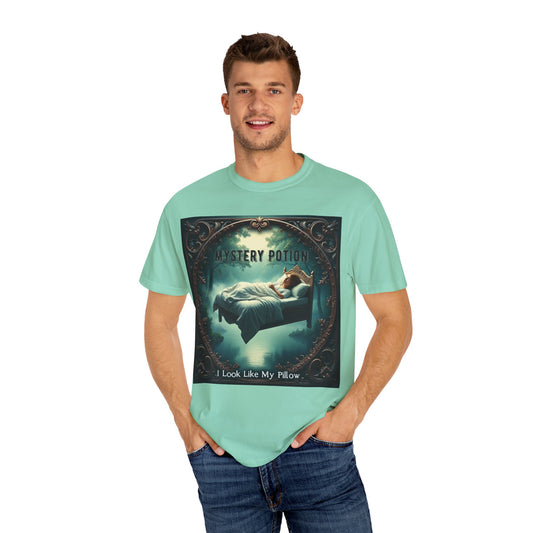 'I Look Like My Pillow' by Mystery Potion, Unisex Garment-Dyed T-Shirt | Fun Sleep-Themed Tee, Gifts for Sleep Lovers, Unique Quirky Apparel, Cozy Casual Wear, [...]
