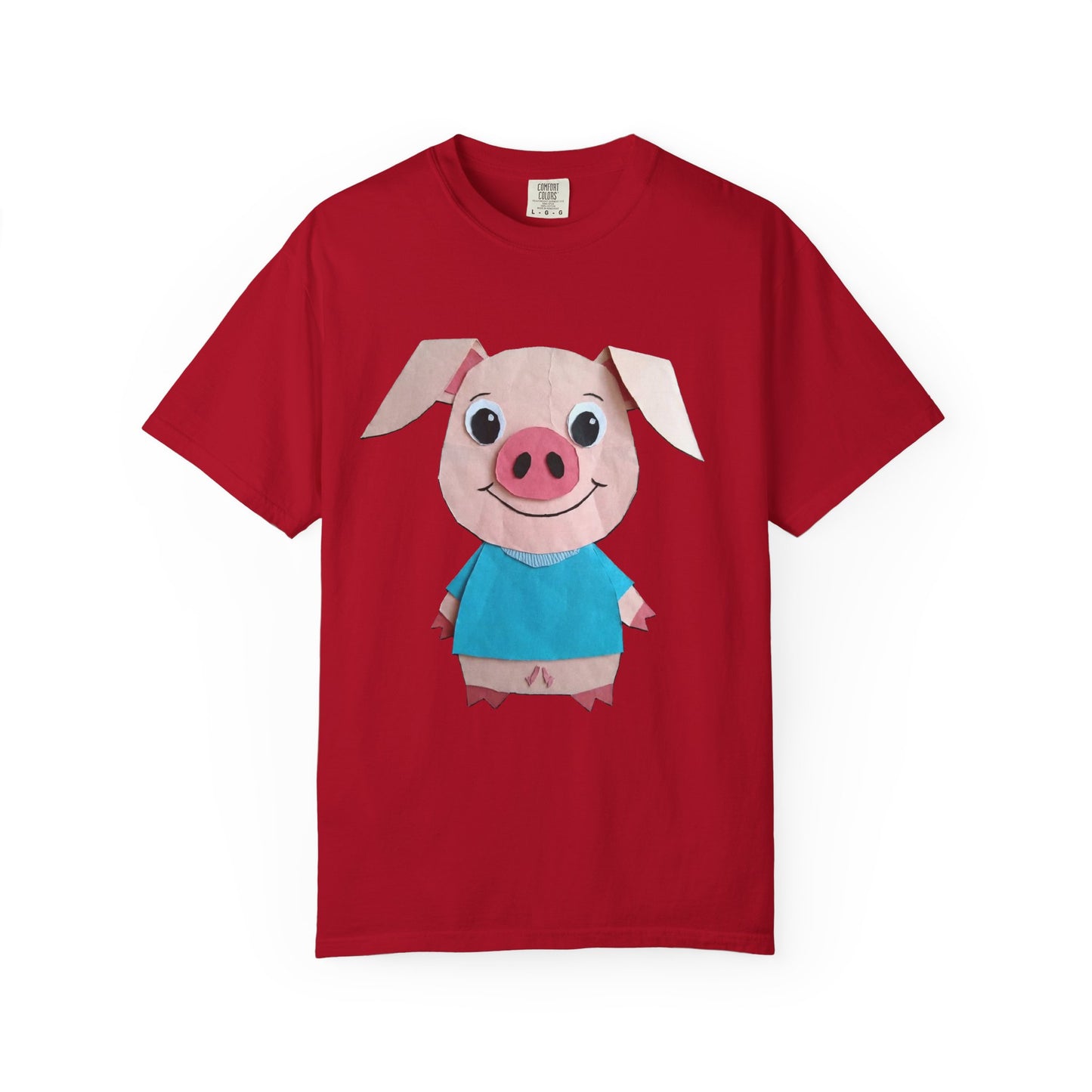 Cute Pig Character T-Shirt, Animal Lover Gift, Funny Graphic Tee, Casual Wear, Farm Themed Shirt