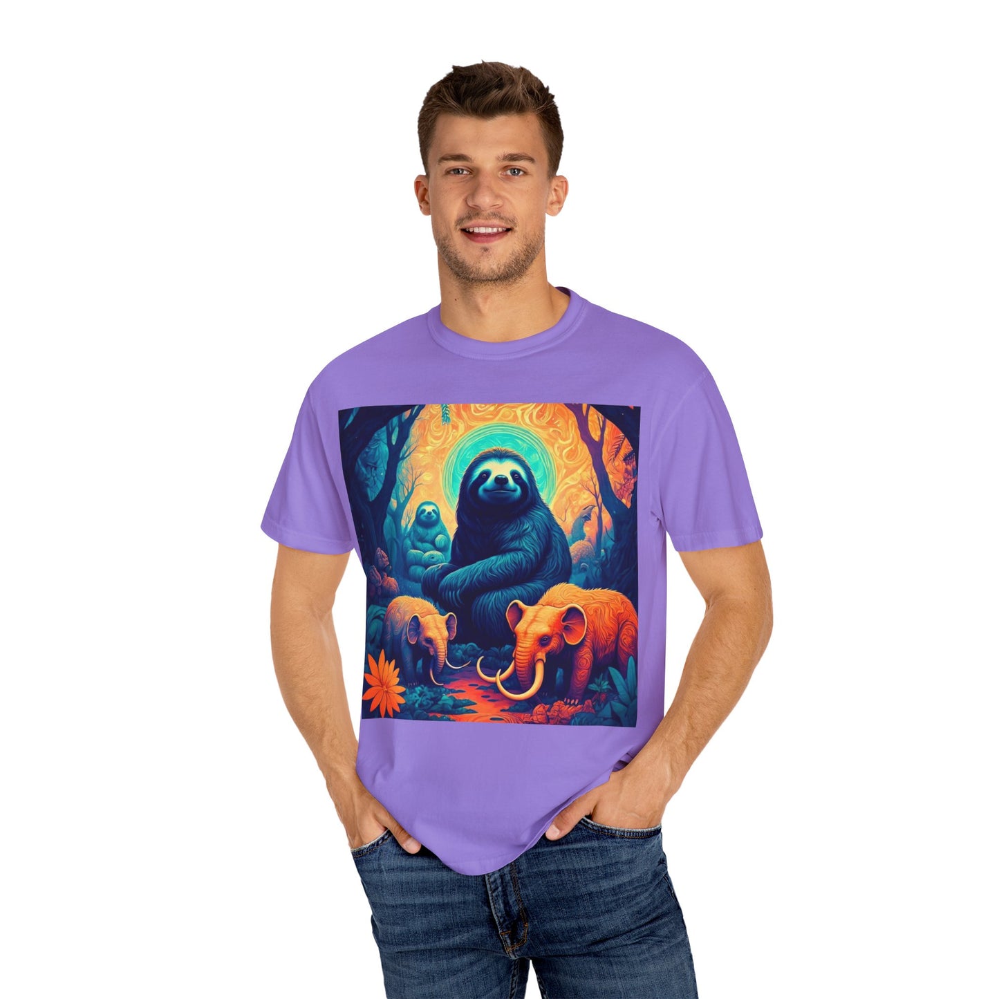 Vibrant Wildlife T-Shirt - Unisex Garment-Dyed Tee, Nature Lover Gift, Animal Art Shirt, Eco-Friendly Fashion, Summer Essentials