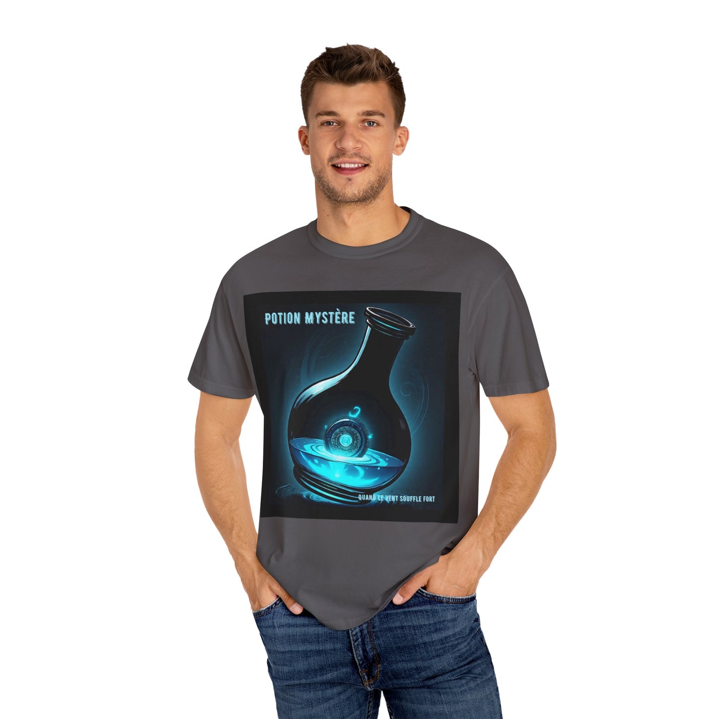 'Quand Le Vent Souffle Fort' par Potion Mystère, Mystery Potion T-Shirt, Unisex Graphic Tee, Magic Lab Shirt, Fantasy Apparel, Gift for Wizards and Witches