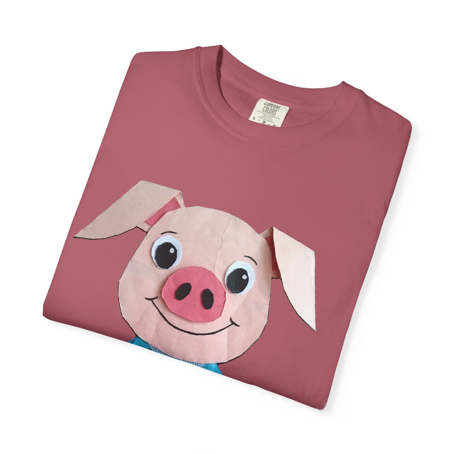 Cute Pig Character T-Shirt, Animal Lover Gift, Funny Graphic Tee, Casual Wear, Farm Themed Shirt