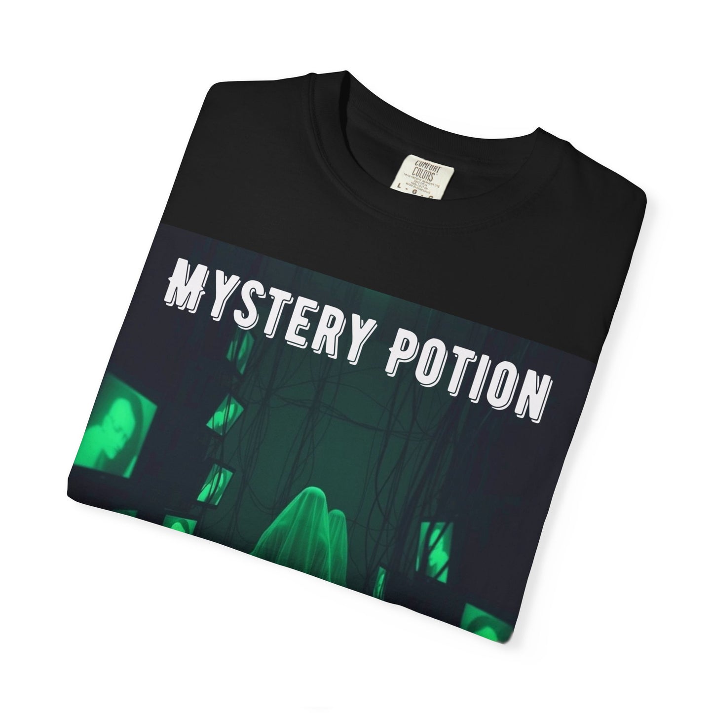 Mystery Potion Unisex T-Shirt | Ghostly Vibe | Perfect for Halloween, Gifts, or Casual Wear, Unique Tee, Spooky Apparel, Graphic Shirt