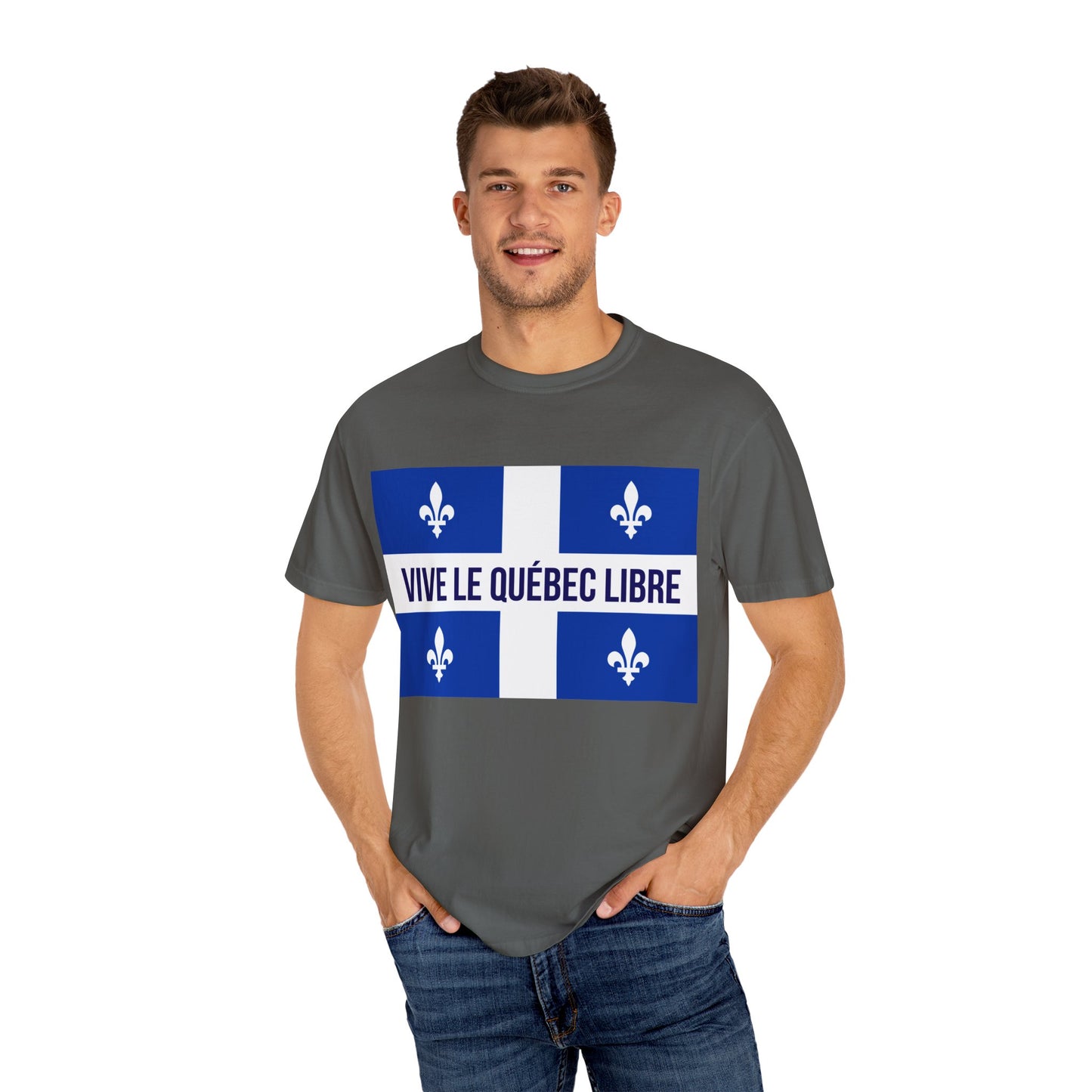 Vive le Québec Libre T-Shirt, Unisex Garment-Dyed Tee for Patriotic Celebrations, Canadian Pride Shirt, Quebec Independence Day [...]