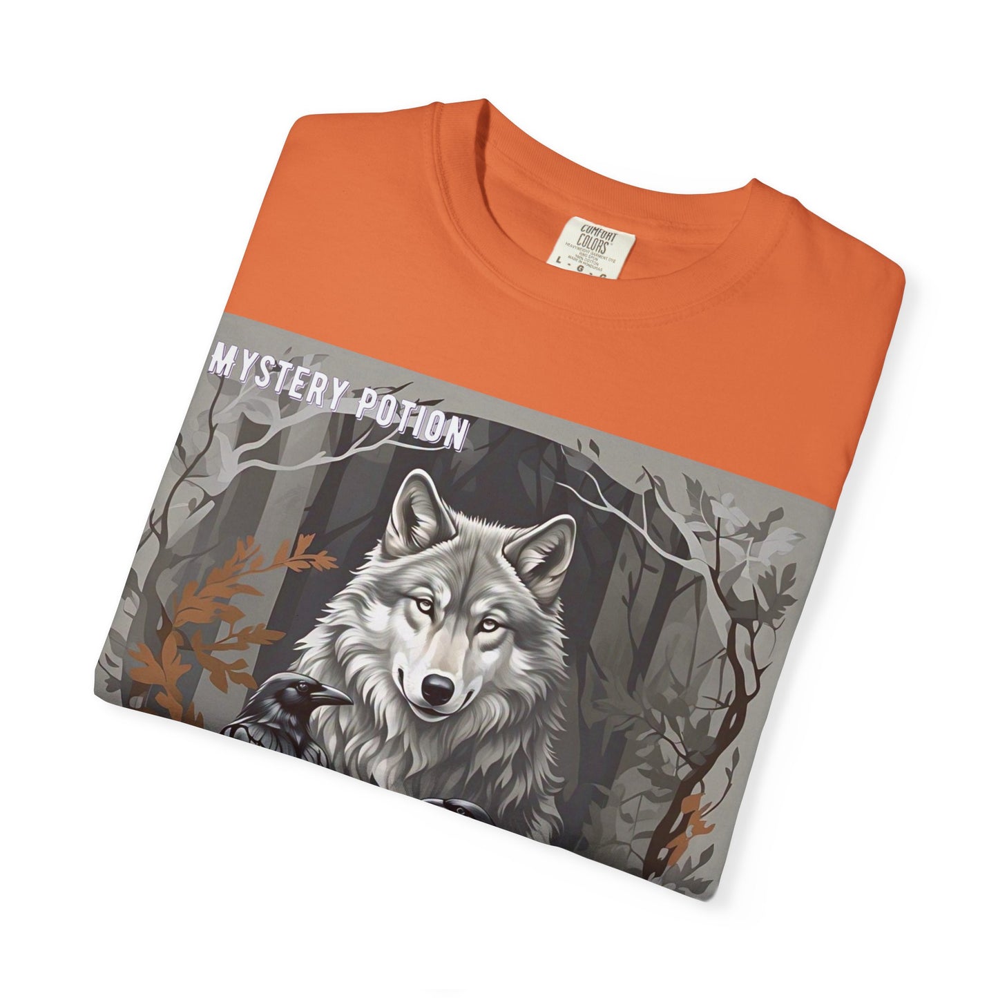 'The Wolf Will Come To Eat It All In The End' by Mystery Potion, Unisex T-Shirt, Edgy Graphic Tee, Animal Lover Gift, Fantasy Shirt, Halloween Apparel, Unique Graphic Shirt