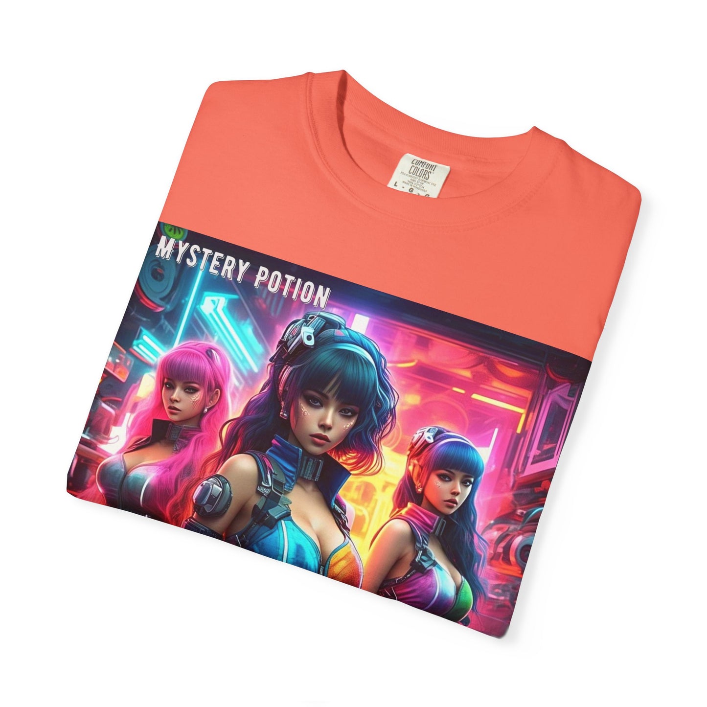 'Indústria 4.0' by Mystery Potion Unisex Garment-Dyed T-shirt, Cyberpunk T-shirt, Gamer Apparel, Unique Graphic Tee, Gift for Fans