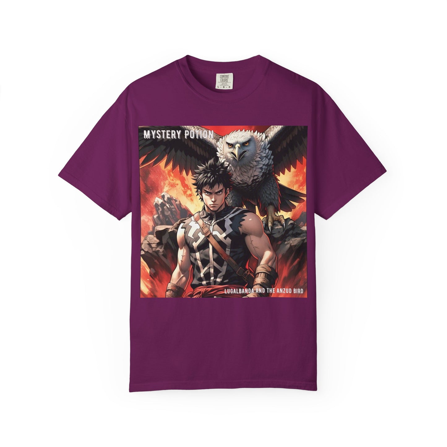 Unisex Anime Graphic T-Shirt, Mystery Potion Art Tee, Vintage Style, Casual Wear, Gift for Fans, Streetwear Apparel