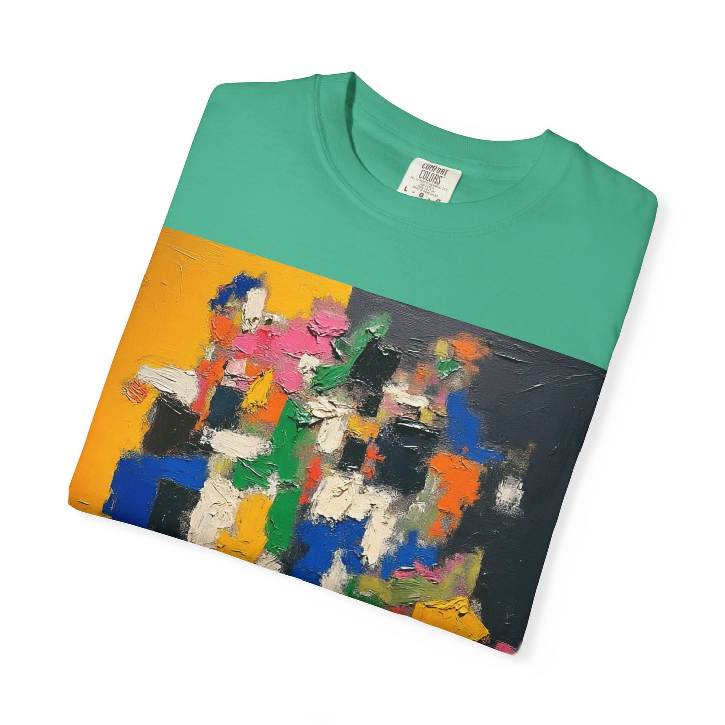 Vibrant Abstract Art Unisex T-Shirt, Colorful Graphic Tee, Casual Wear, Trendy Gift for Art Lovers, Perfect for Summer Festivals