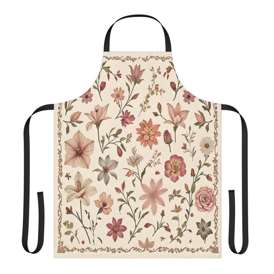 Floral Apron with 5-Color Straps, Perfect for Cooking, Baking, Gardening, Unique Gift for Chefs, Mother’s Day, Housewarming