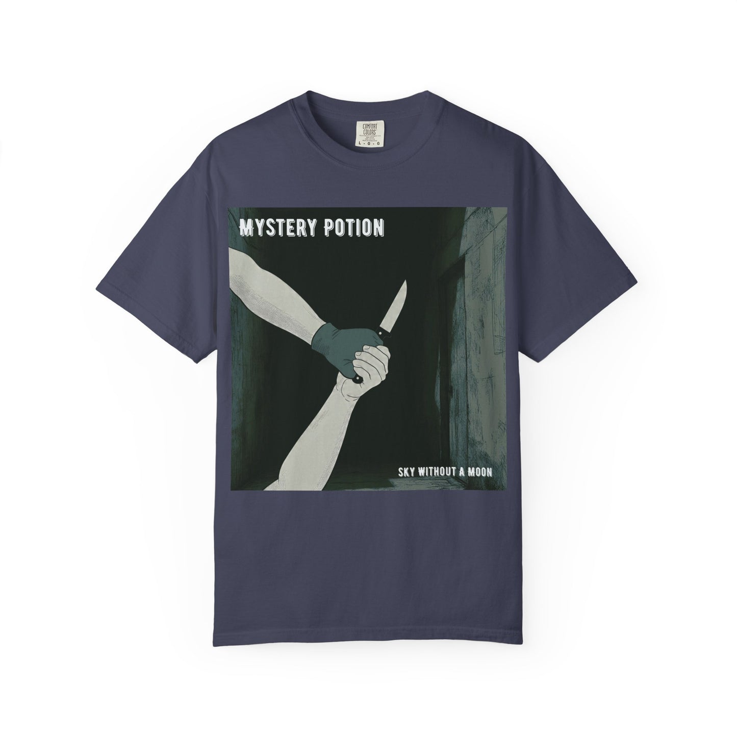'Sky Without A Moon' by Mystery Potion Graphic Tee | Unisex Casual Wear, Artistic T-shirt, Unique Gift for Friends, Street Style Fashion, Gift for Occasions