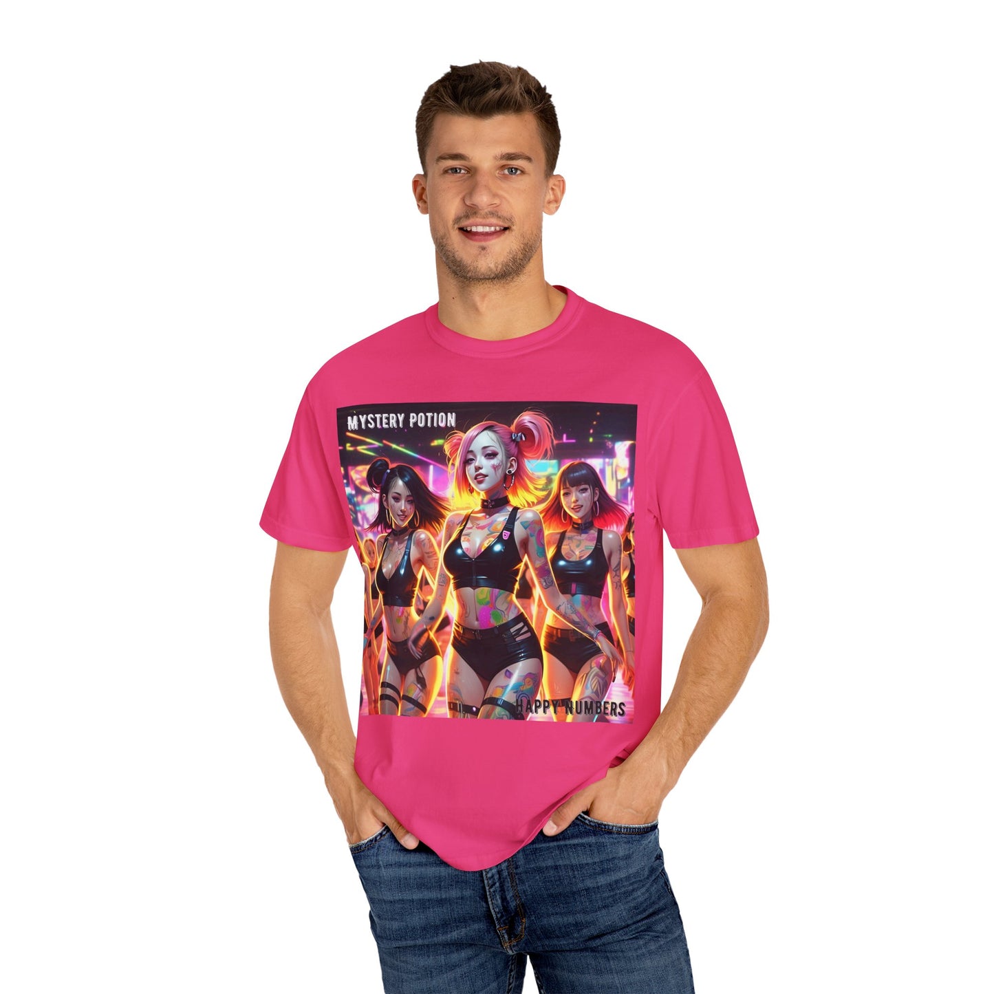 Mystery Potion Unisex T-Shirt, Trendy Graphic Tee for Women, Summer Festival Shirt, Edgy Streetwear, Gifts for Gamers, Cool Casual Wear