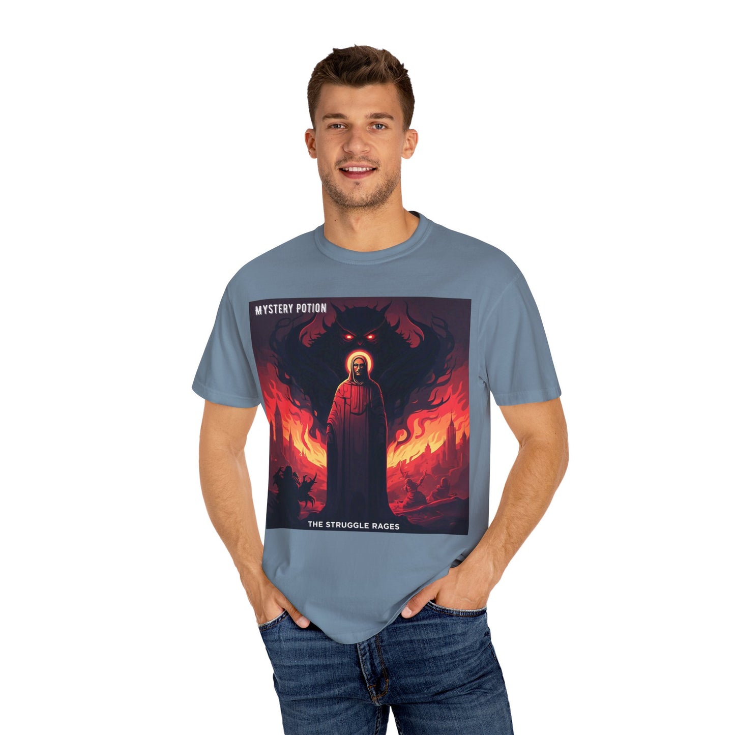 Mystical Struggle Graphic Tee - Perfect for Fans of Fantasy, Unique Gift, Casual Wear, Unisex T-shirt, Graphic Art Clothing