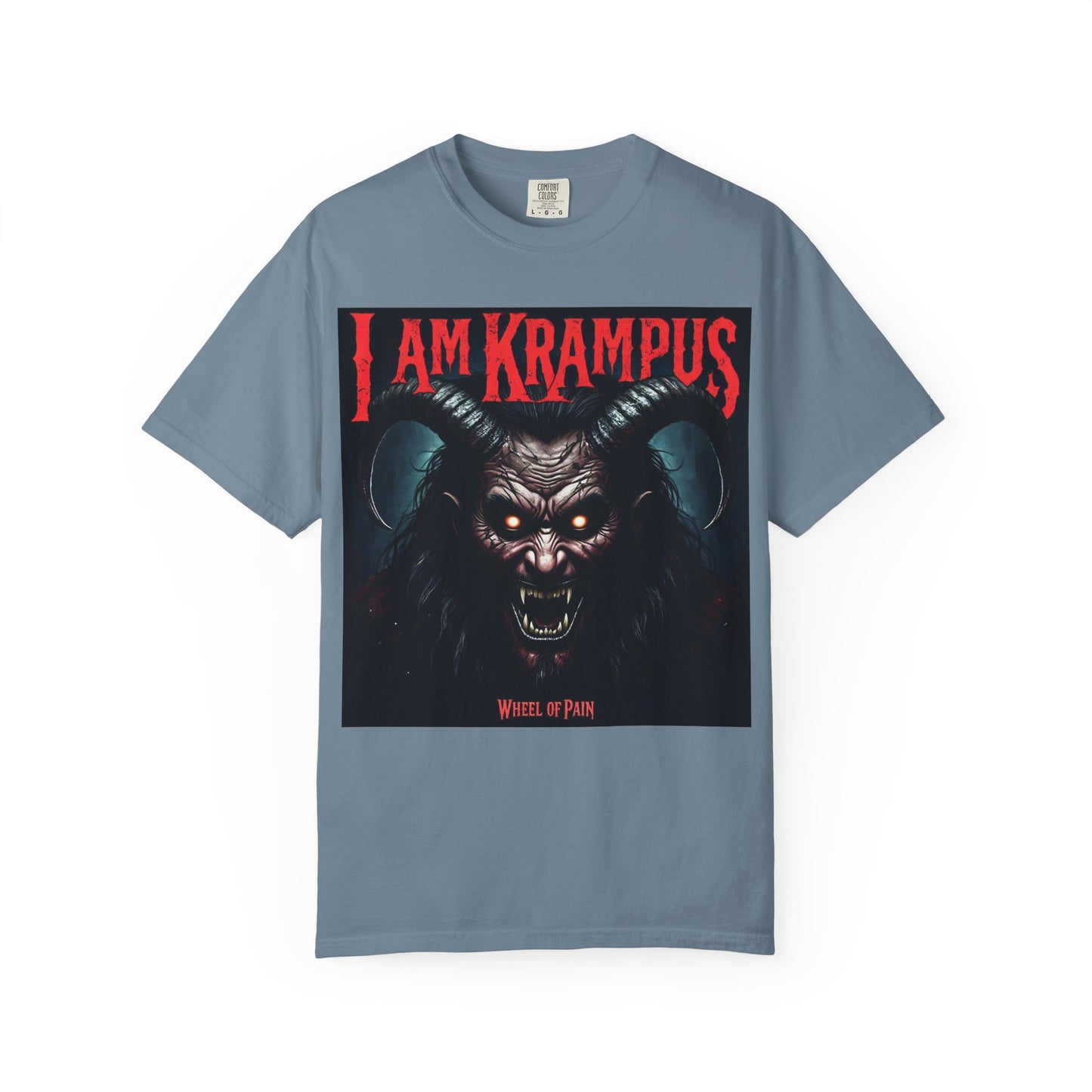 I Am Krampus Unisex Garment-Dyed T-Shirt | Spooky Graphic Tee for Christmas Horror Fans, Gifts, Party Wear, Festival Attire