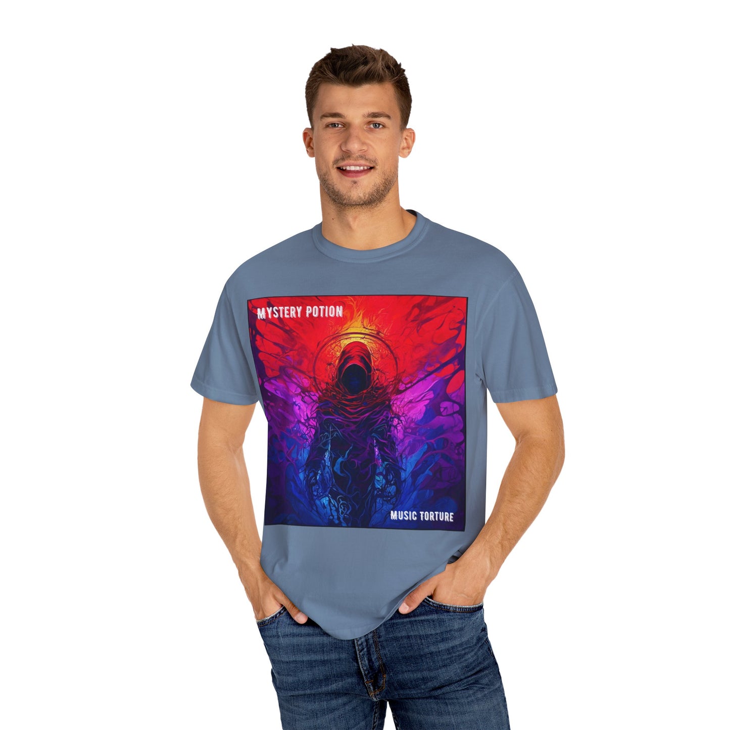 'Music Torture' by Mystery Potion Unisex Garment-Dyed T-shirt, Music Torture Tee, Vibrant Graphic Shirt, Cool Casual Wear, Gift for Music Lovers, [...]