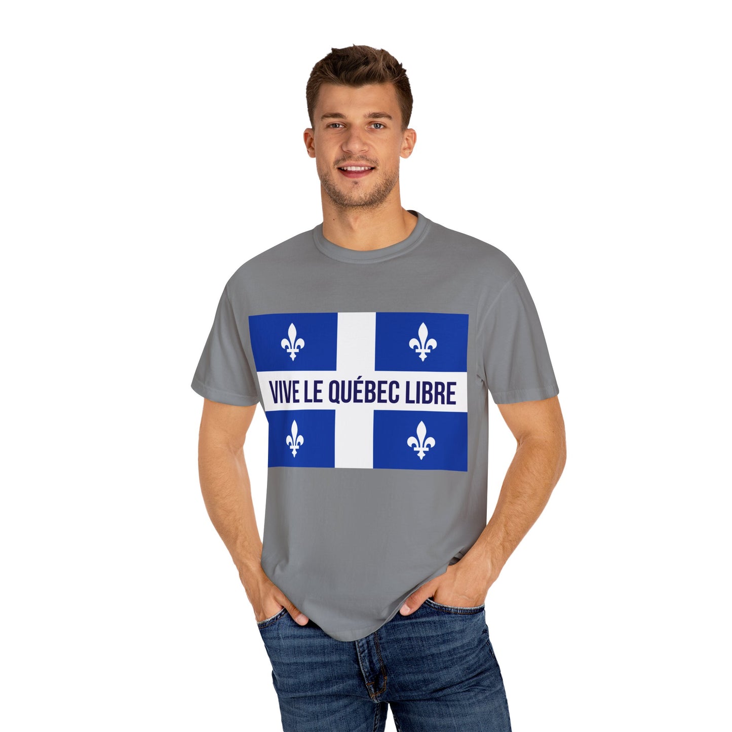 Vive le Québec Libre T-Shirt, Unisex Garment-Dyed Tee for Patriotic Celebrations, Canadian Pride Shirt, Quebec Independence Day [...]