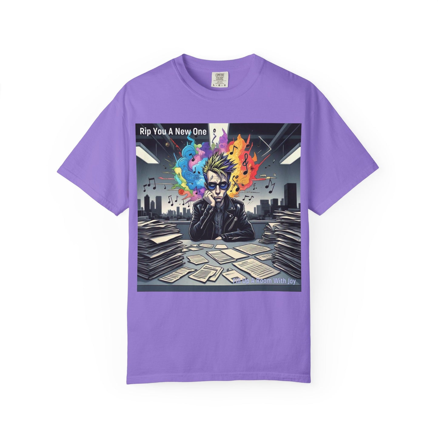Colorful Creative T-Shirt - Rip You A New One Graphic Tee, Unisex Design for Artists, Music Lovers, Gift for Holidays, Casual Wear