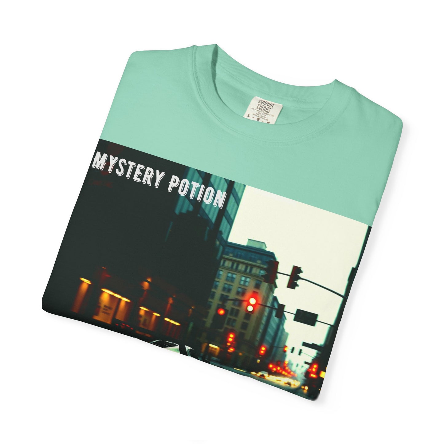 'Red Light Stop, Green Light Burn' by Mystery Potion Urban Vibe T-Shirt, Street Art T-Shirt, Fashion Tee, Gift for Art Lovers, Unisex Cotton Shirt, Unique Graphic Tee